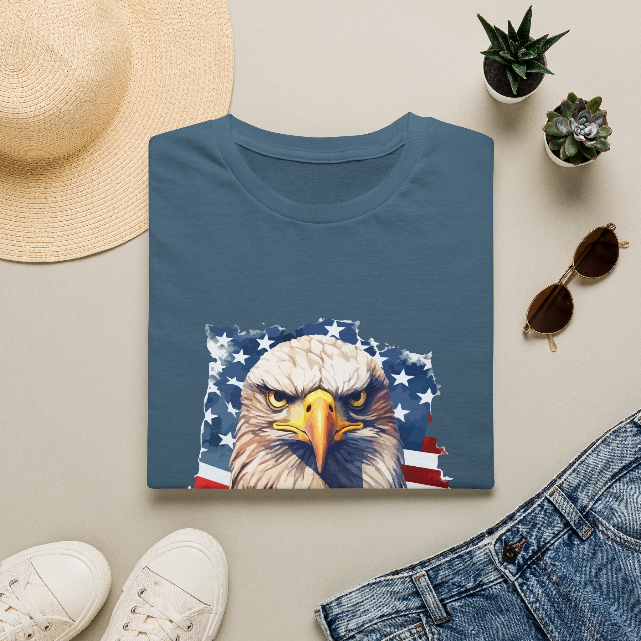 American Eagle T-Shirt – Patriotic 4th of July Flag Tee