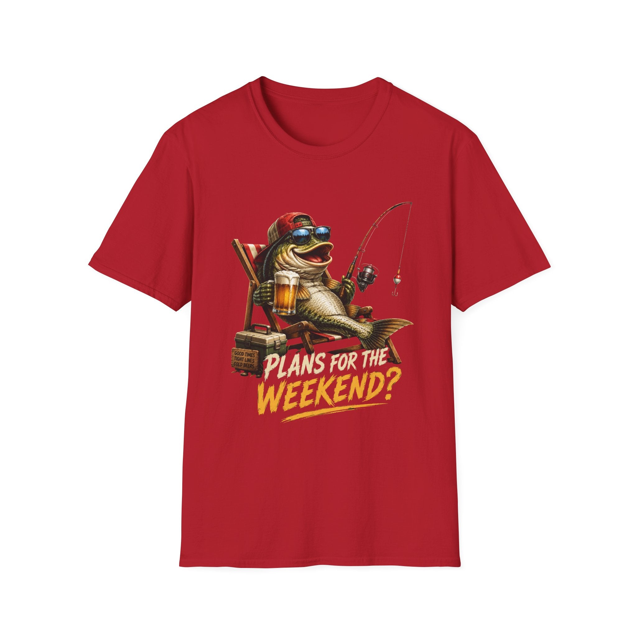 Fishing Frog T‑Shirt — "Plans for the Weekend?" Relaxed Weekend Fishing Tee