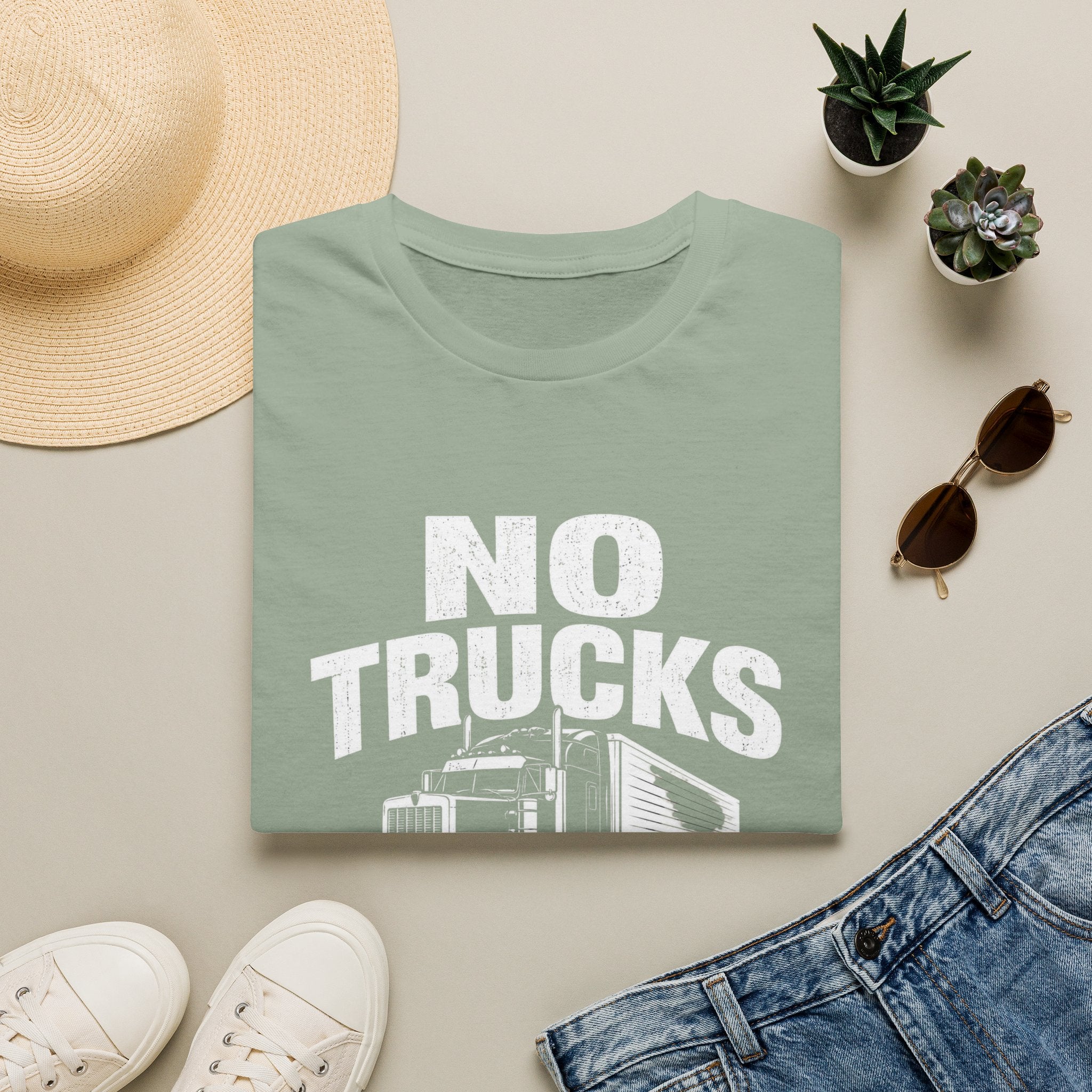 No Trucks No Stuff T-Shirt — Funny Truck Graphic Tee for Anti-Truck Fans
