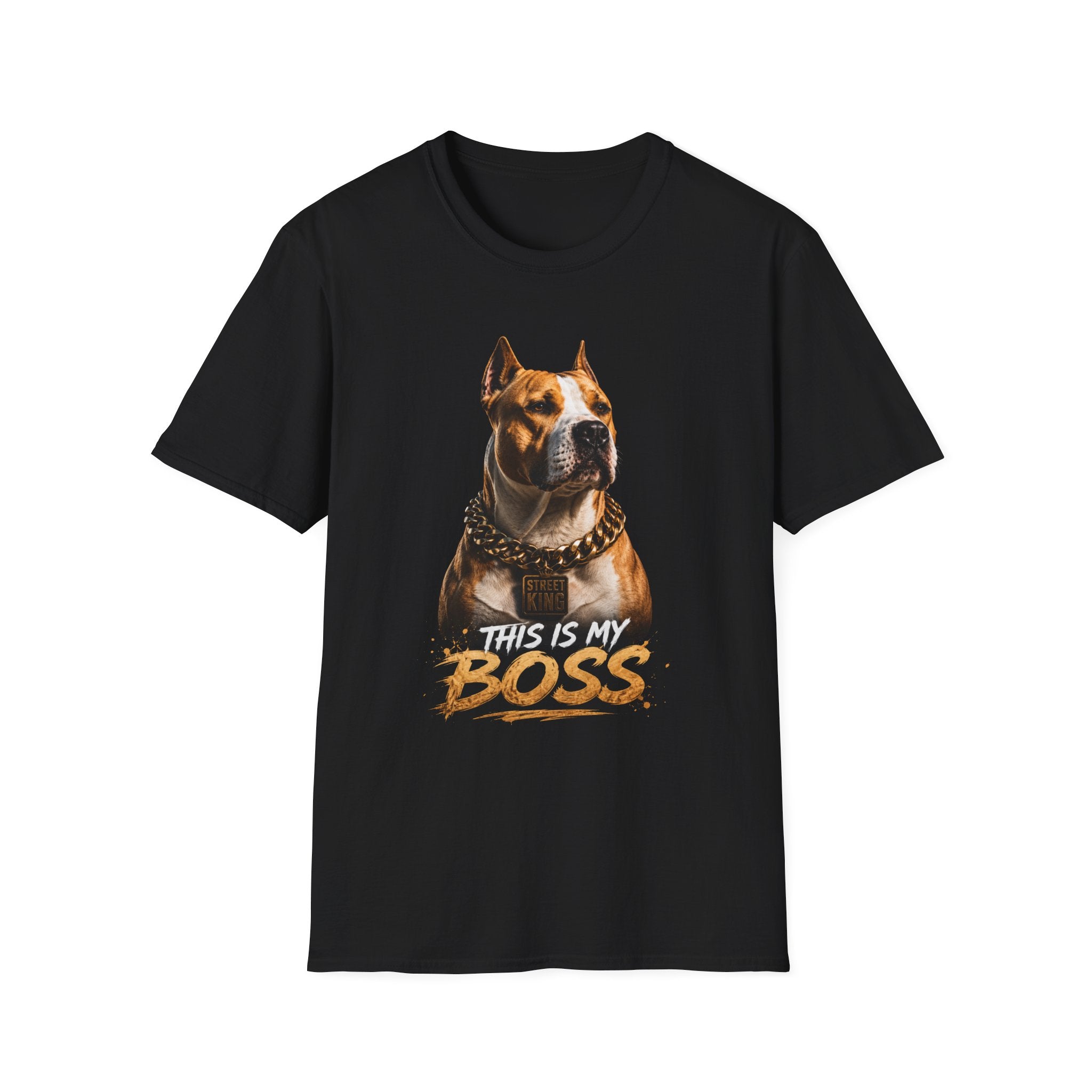 Pitbull 'This Is My Boss' T-Shirt – Strong Dog Attitude - my lover dog  - Street Style Graphic Design