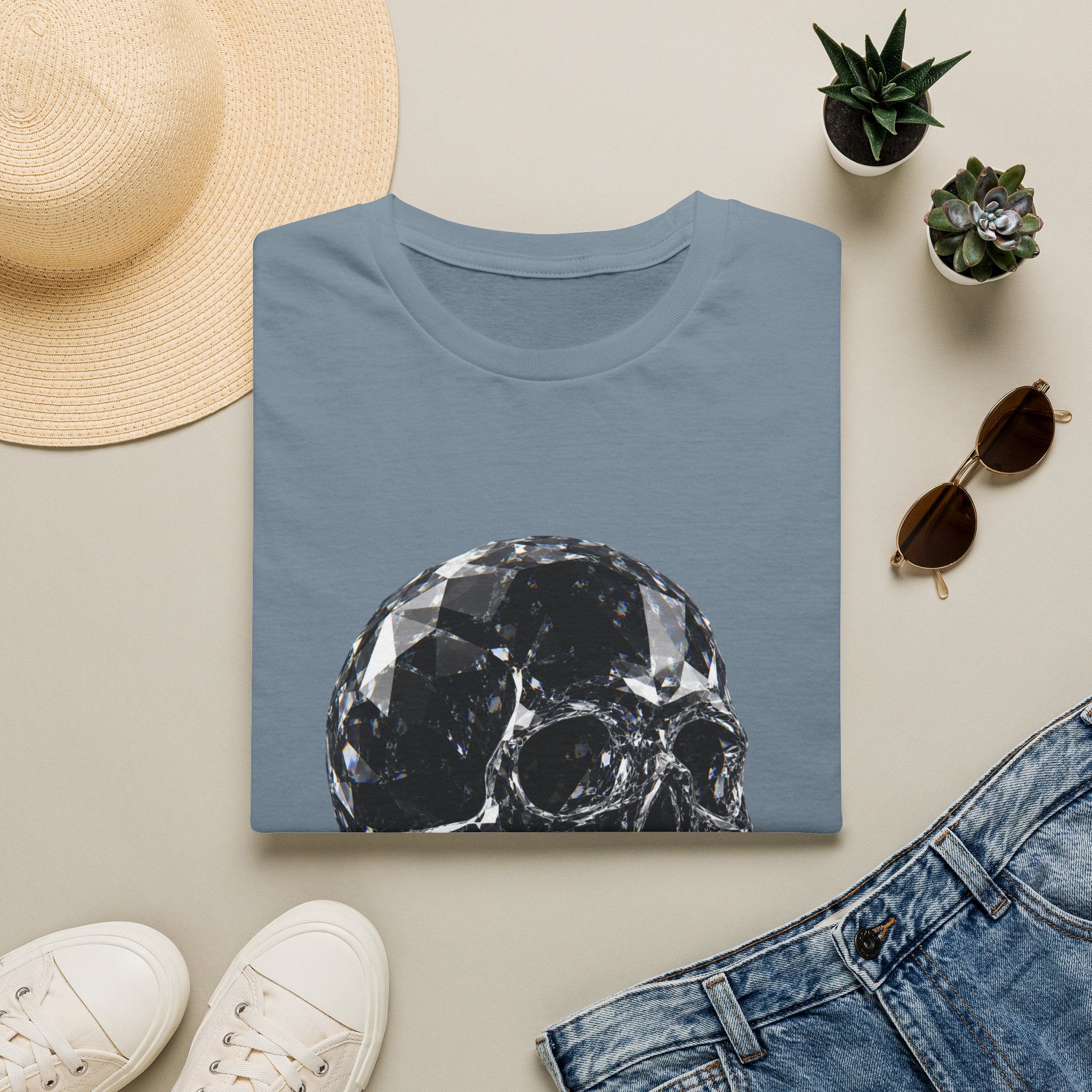 Gemstone Skull T-Shirt — Black Crystal Skull Graphic Tee