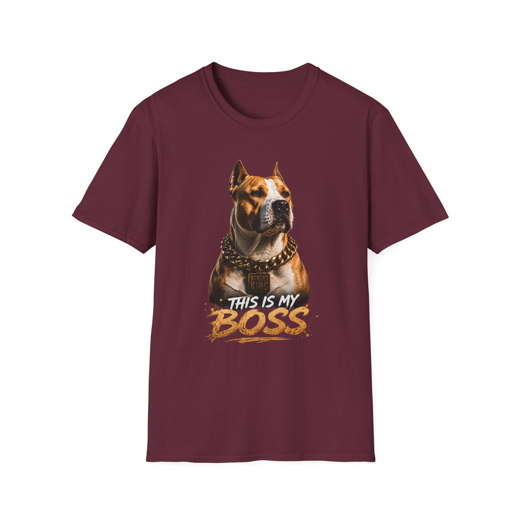 Pitbull 'This Is My Boss' T-Shirt – Strong Dog Attitude - my lover dog  - Street Style Graphic Design