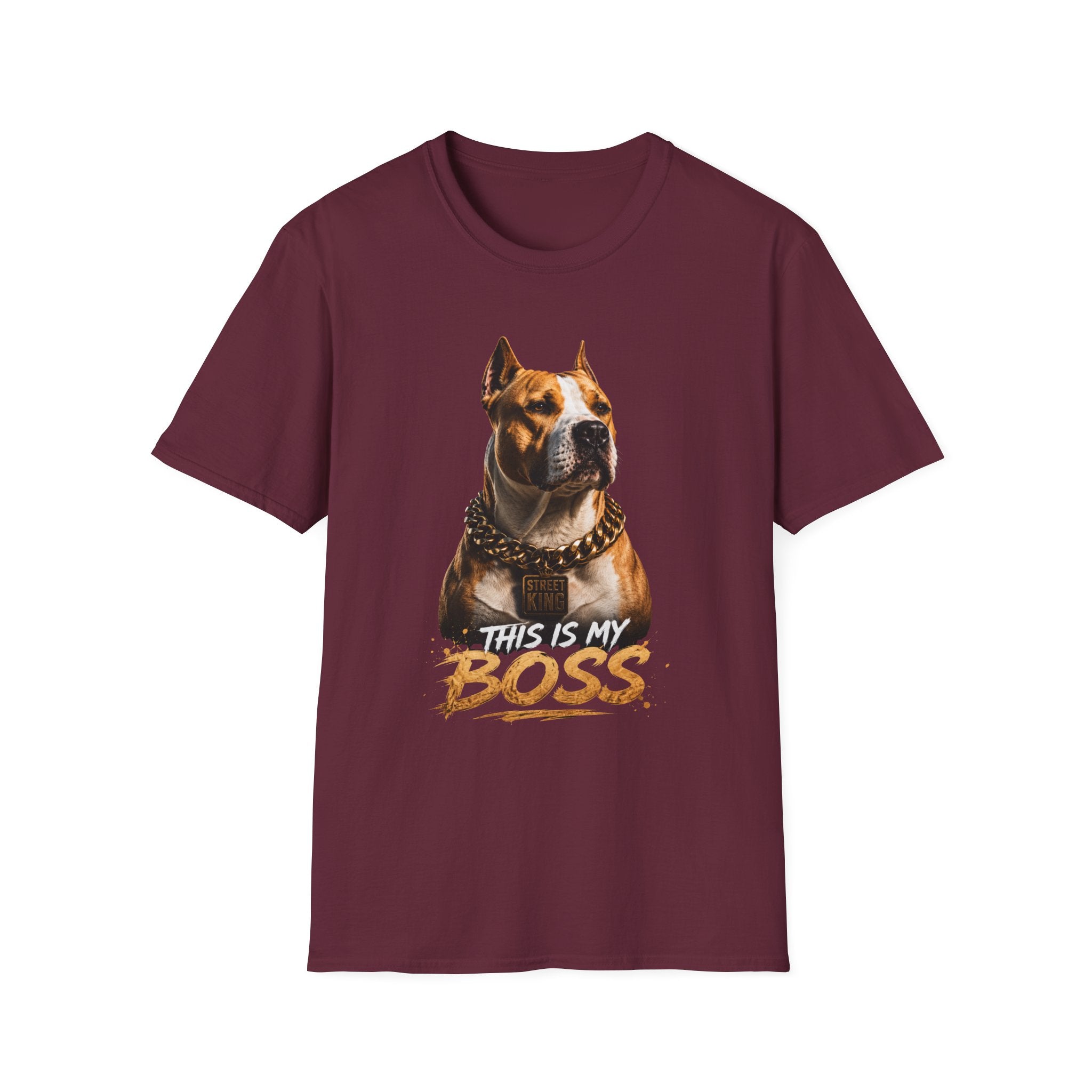 Pitbull 'This Is My Boss' T-Shirt – Strong Dog Attitude - my lover dog  - Street Style Graphic Design