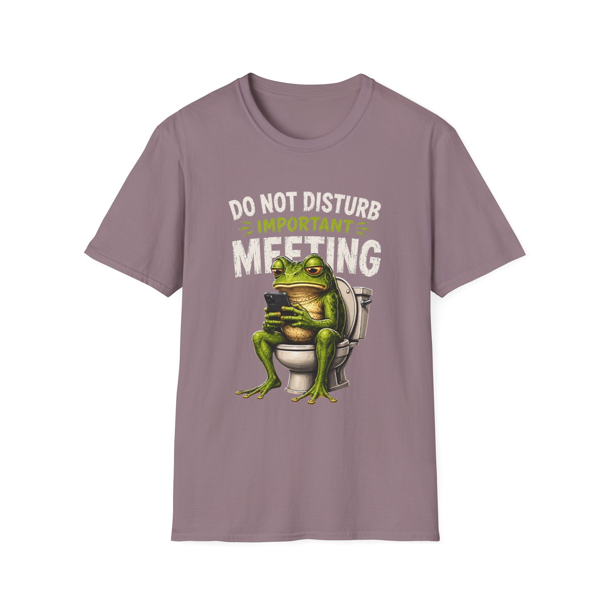 T-Shirt — Do Not Disturb Important Meeting (Funny Frog on Toilet)