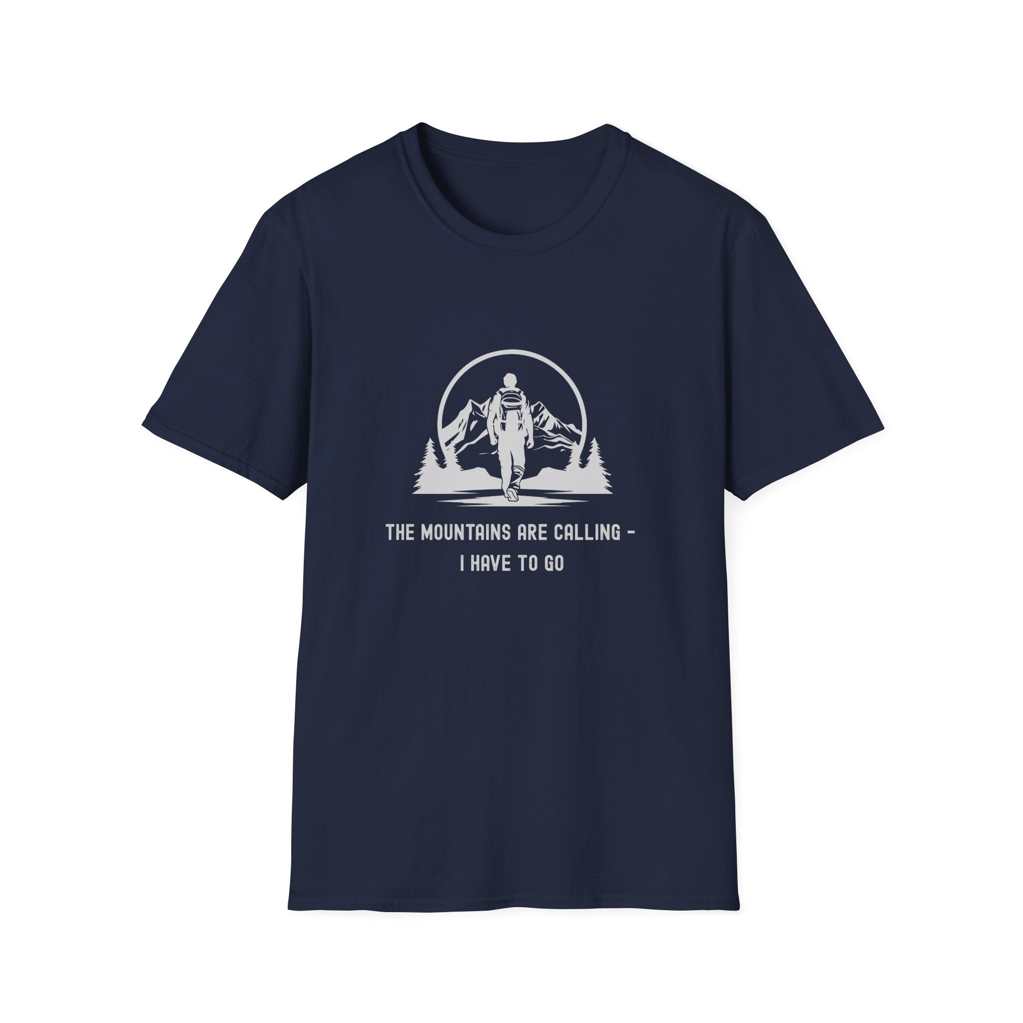 Astronaut Hiking T-Shirt — “The Mountains Are Calling” Adventure Tee