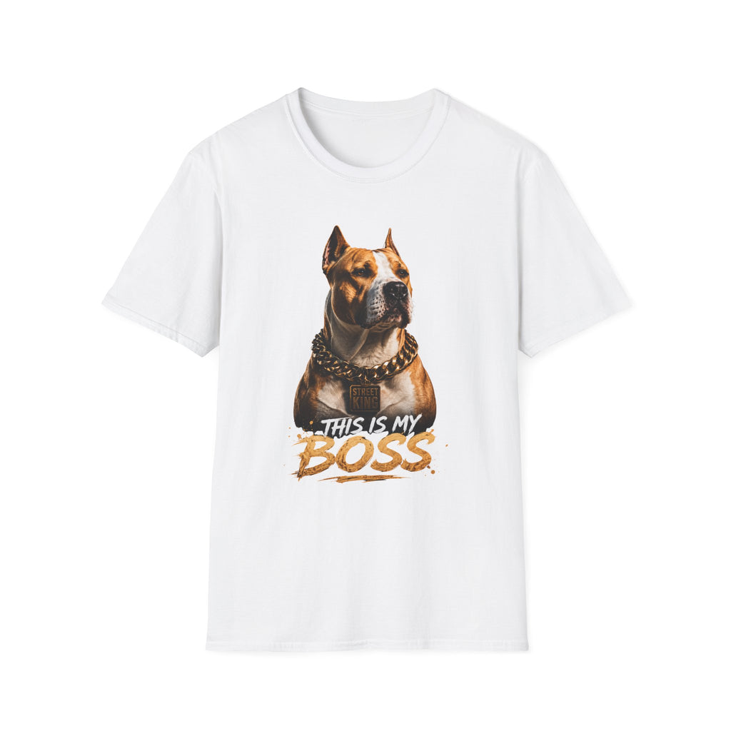 Pitbull 'This Is My Boss' T-Shirt – Strong Dog Attitude - my lover dog  - Street Style Graphic Design