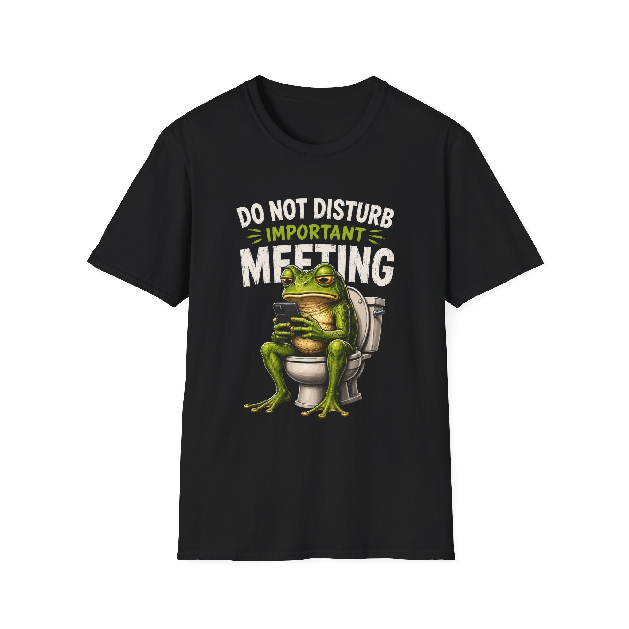T-Shirt — Do Not Disturb Important Meeting (Funny Frog on Toilet)
