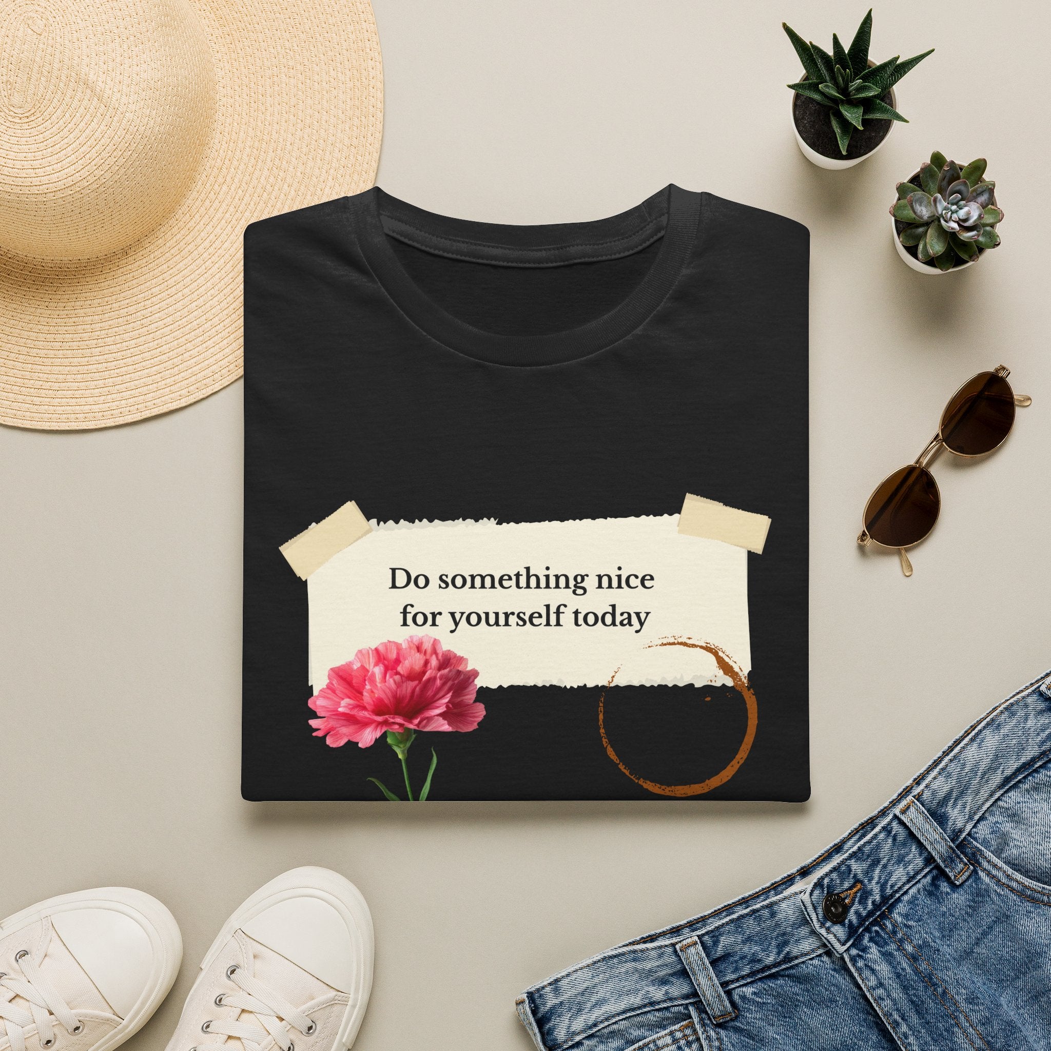 Do Something Nice For Yourself Today T-Shirt — Self Care Floral Graphic Tee