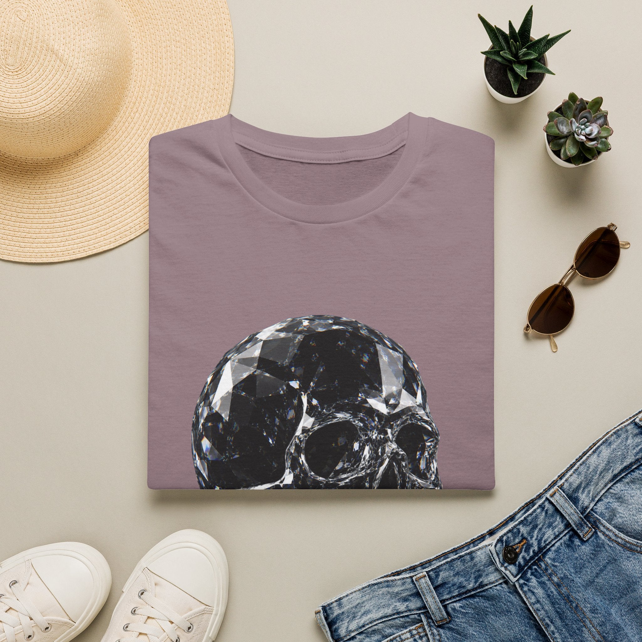 Gemstone Skull T-Shirt — Black Crystal Skull Graphic Tee
