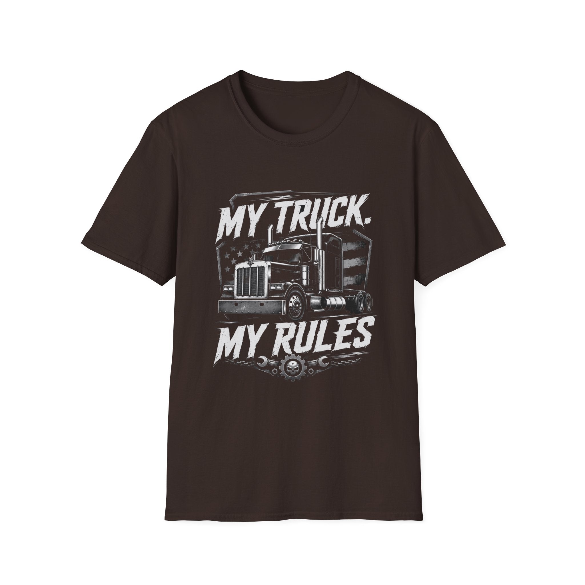 Trucker Tee — “My Truck. My Rules.” Graphic T-Shirt for Truck Drivers & Enthusiasts - American Truck Driver Vintage Design