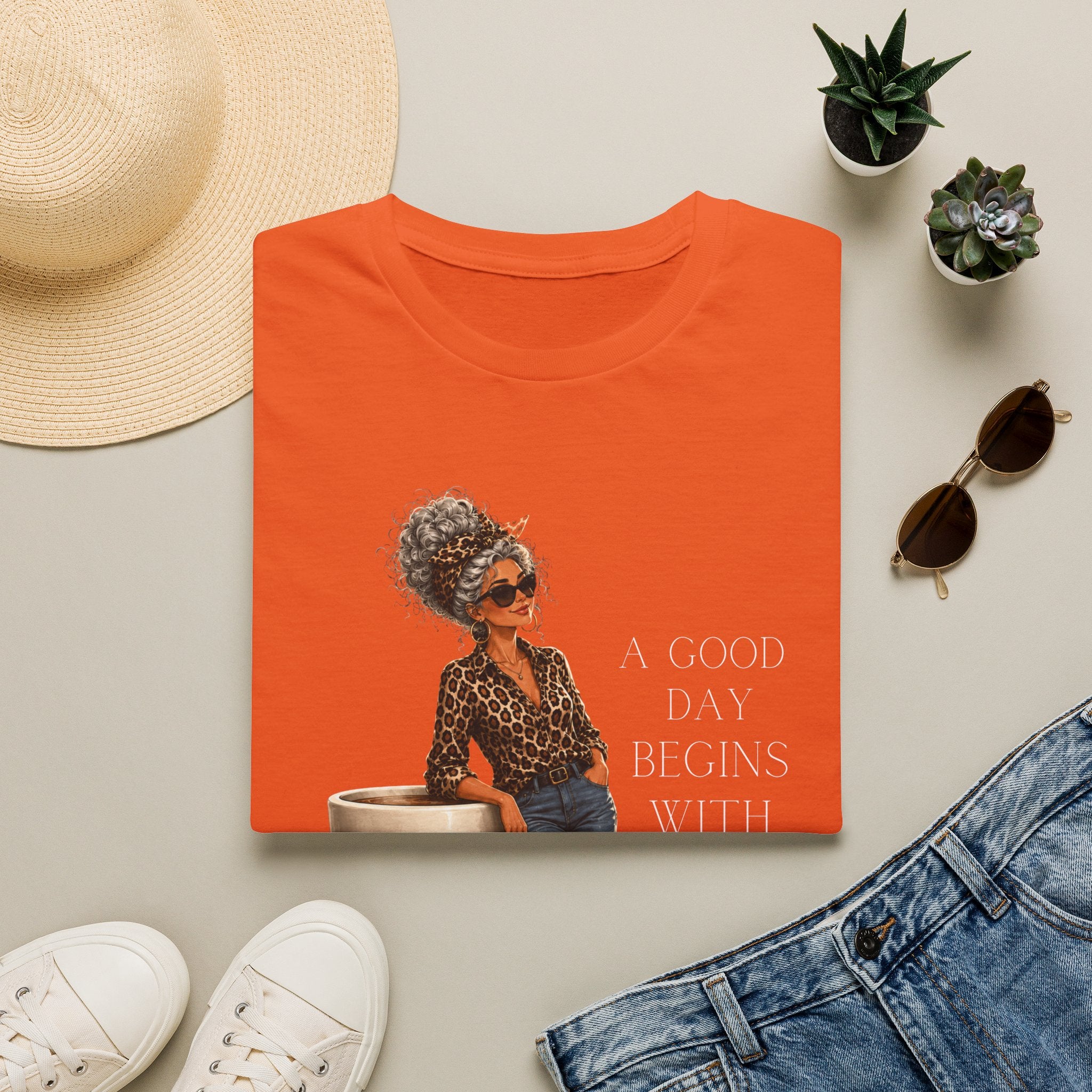 Coffee Morning T-Shirt — "A Good Day Begins With Coffee" Graphic Tee