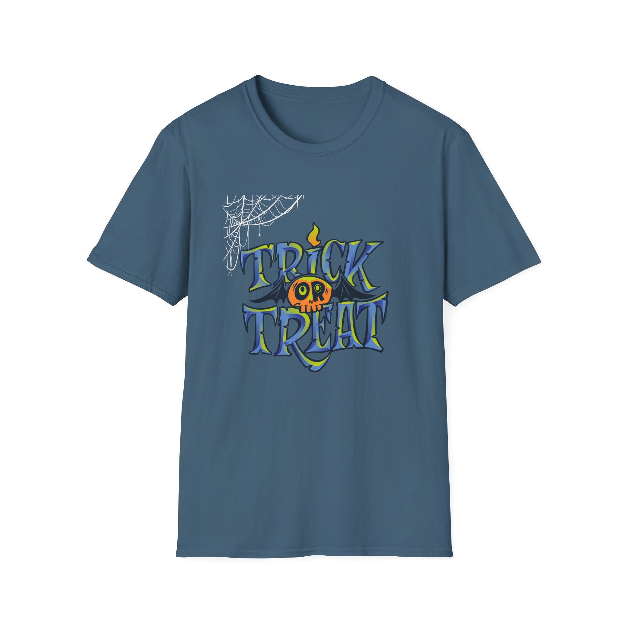 Trick or Treat Halloween Tee — Spooky Candy Pumpkin Graphic T-Shirt - | Funny Spooky Trick or Treat Pumpkin Halloween Tee