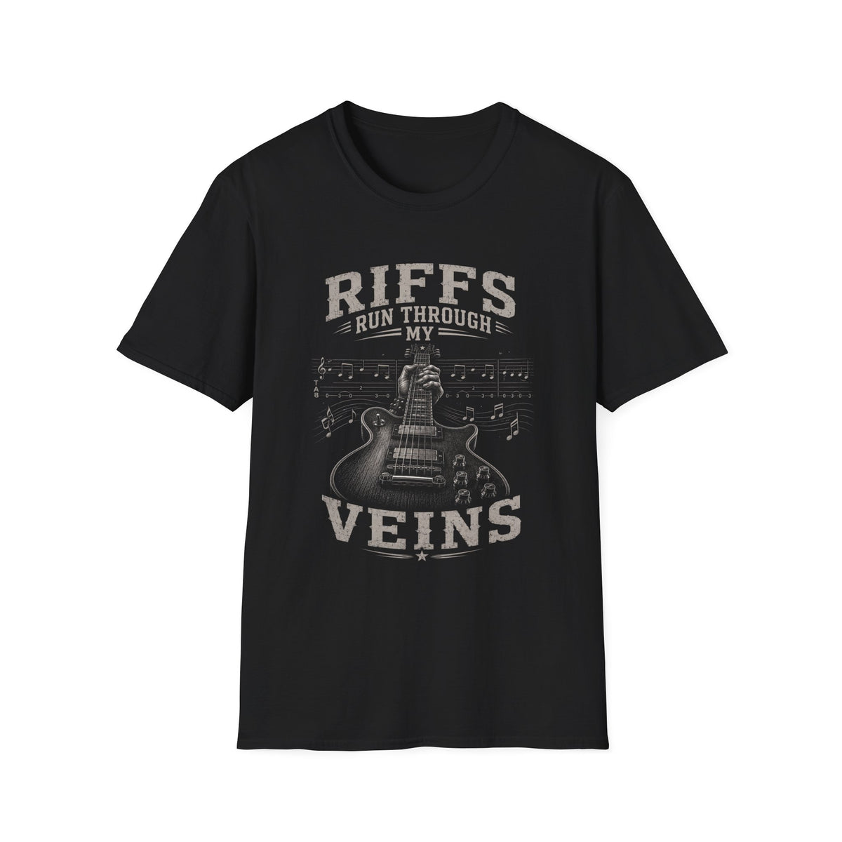 Riffs Run Through My Veins | Electric Guitar Rock Music Design