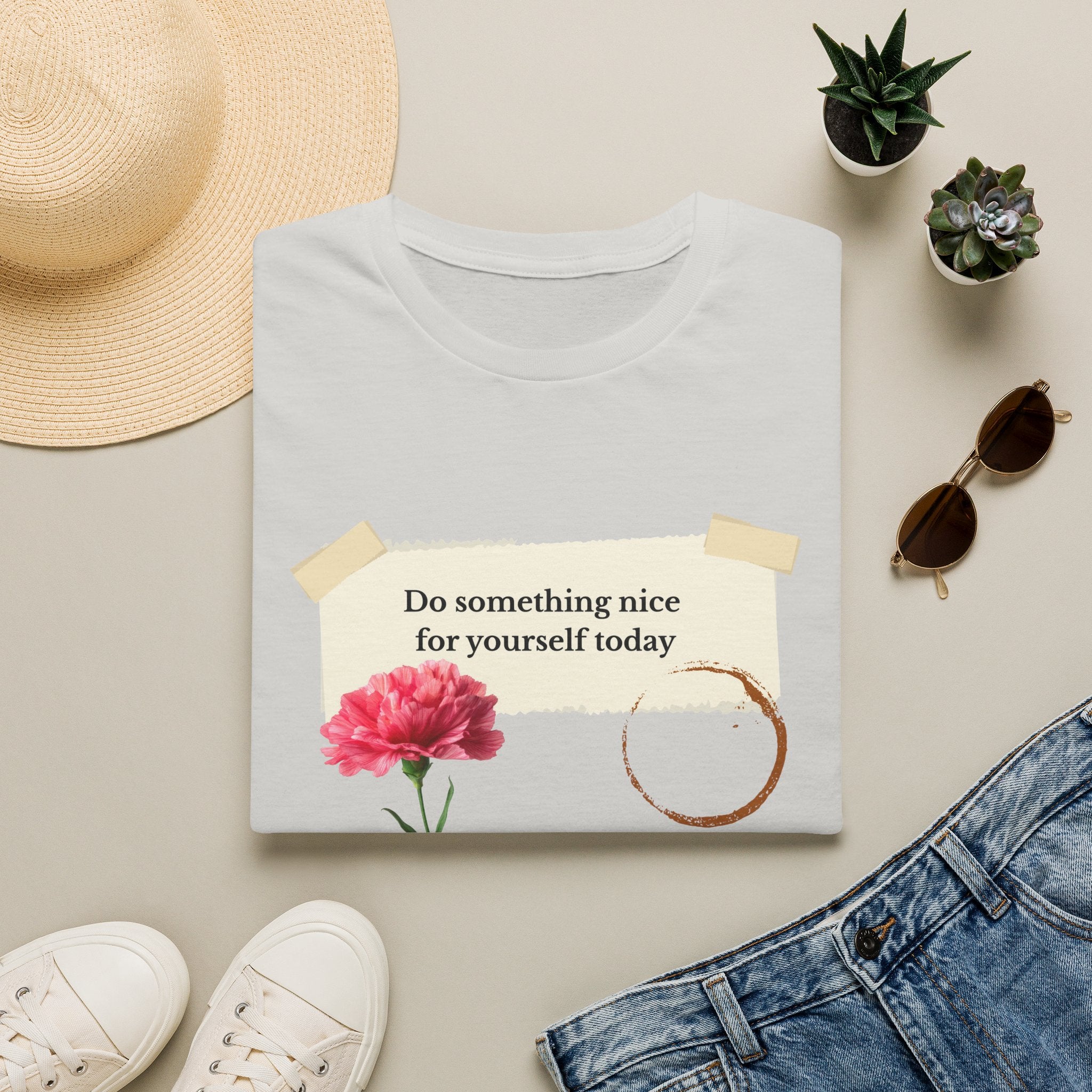 Do Something Nice For Yourself Today T-Shirt — Self Care Floral Graphic Tee