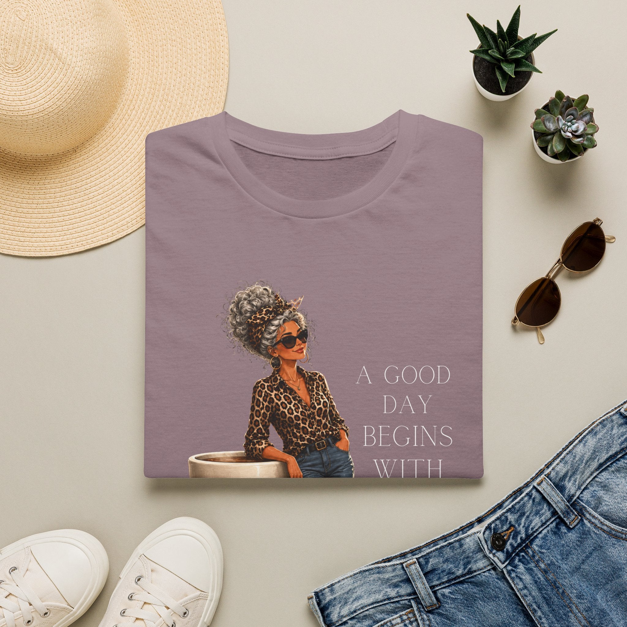 Coffee Morning T-Shirt — "A Good Day Begins With Coffee" Graphic Tee
