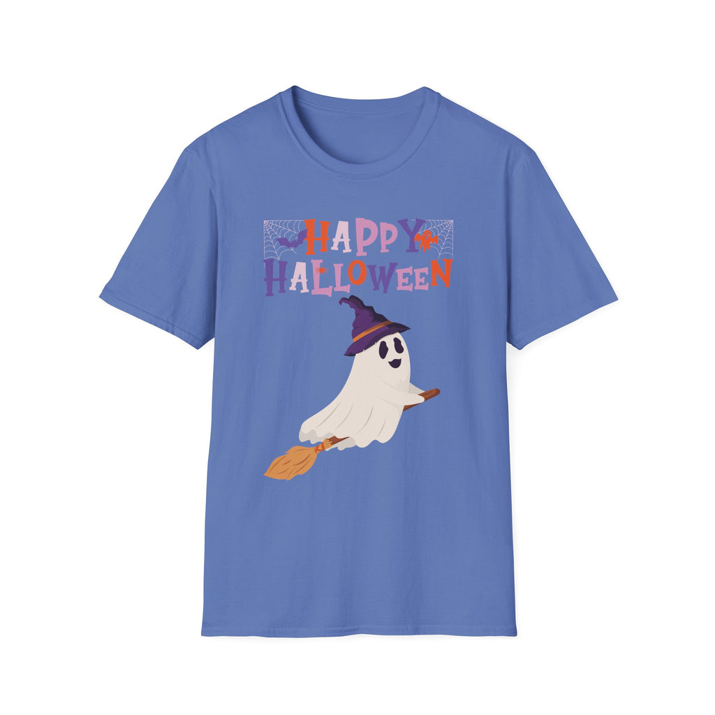 Happy Halloween Ghost T-Shirt — Cute Spooky Costume Tee | Funny Spooky Ghost Halloween Tee for Women Kids & Family