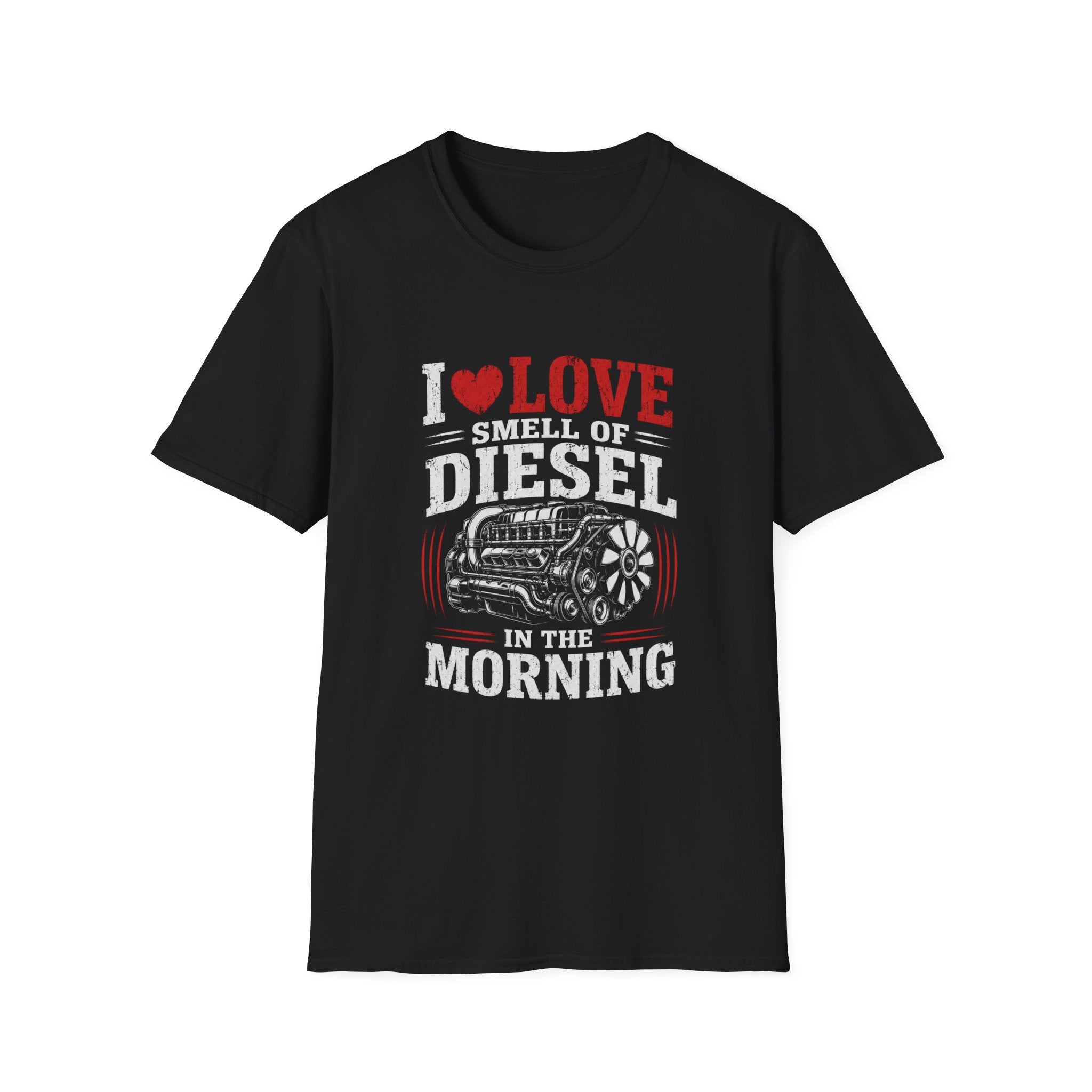 I Love The Smell Of Diesel T-Shirt — Vintage Truck Engine Tee - Diesel Truck Enthusiast Design