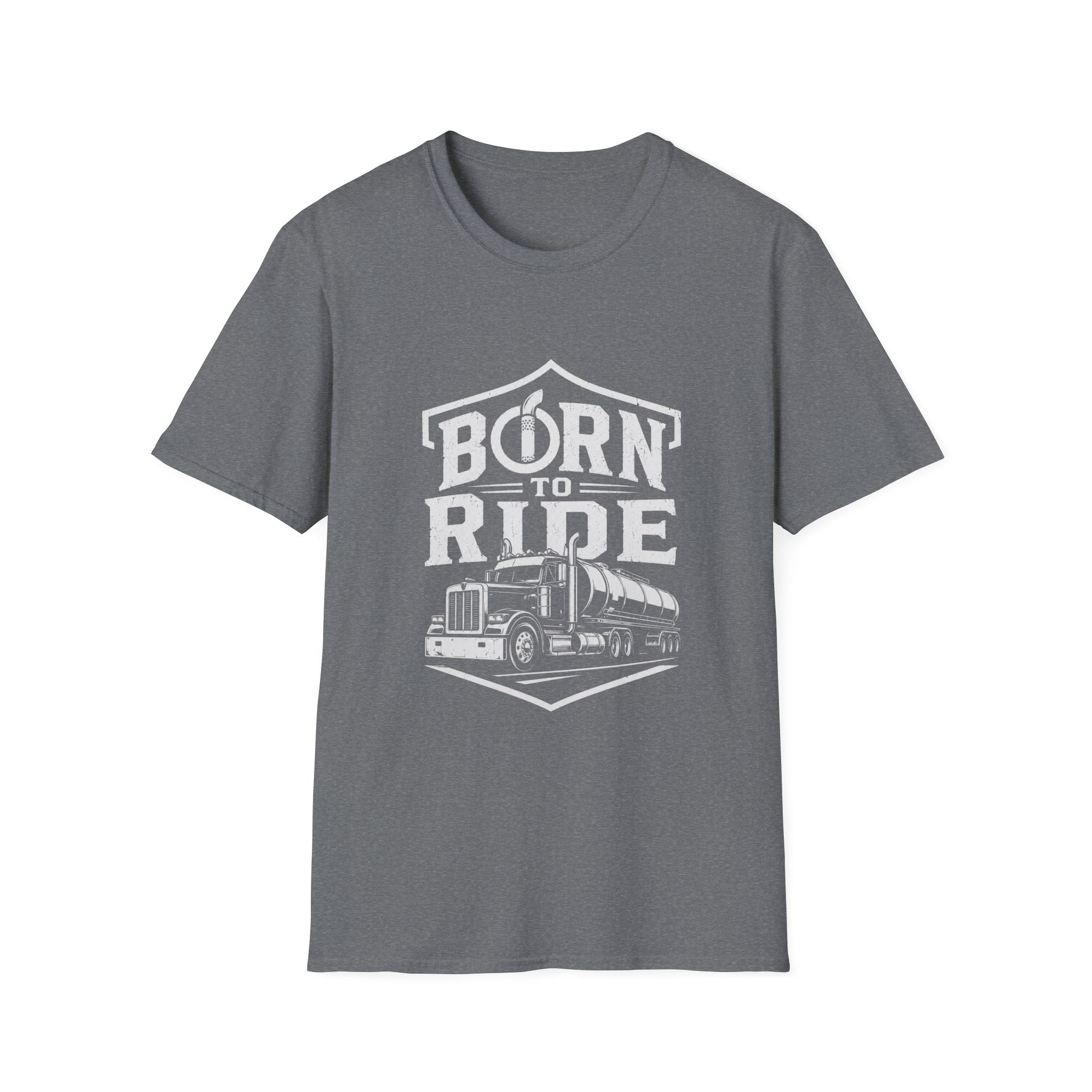 Born to Ride Trucker Graphic Tee — Born to Ride Semi Truck Shirt
