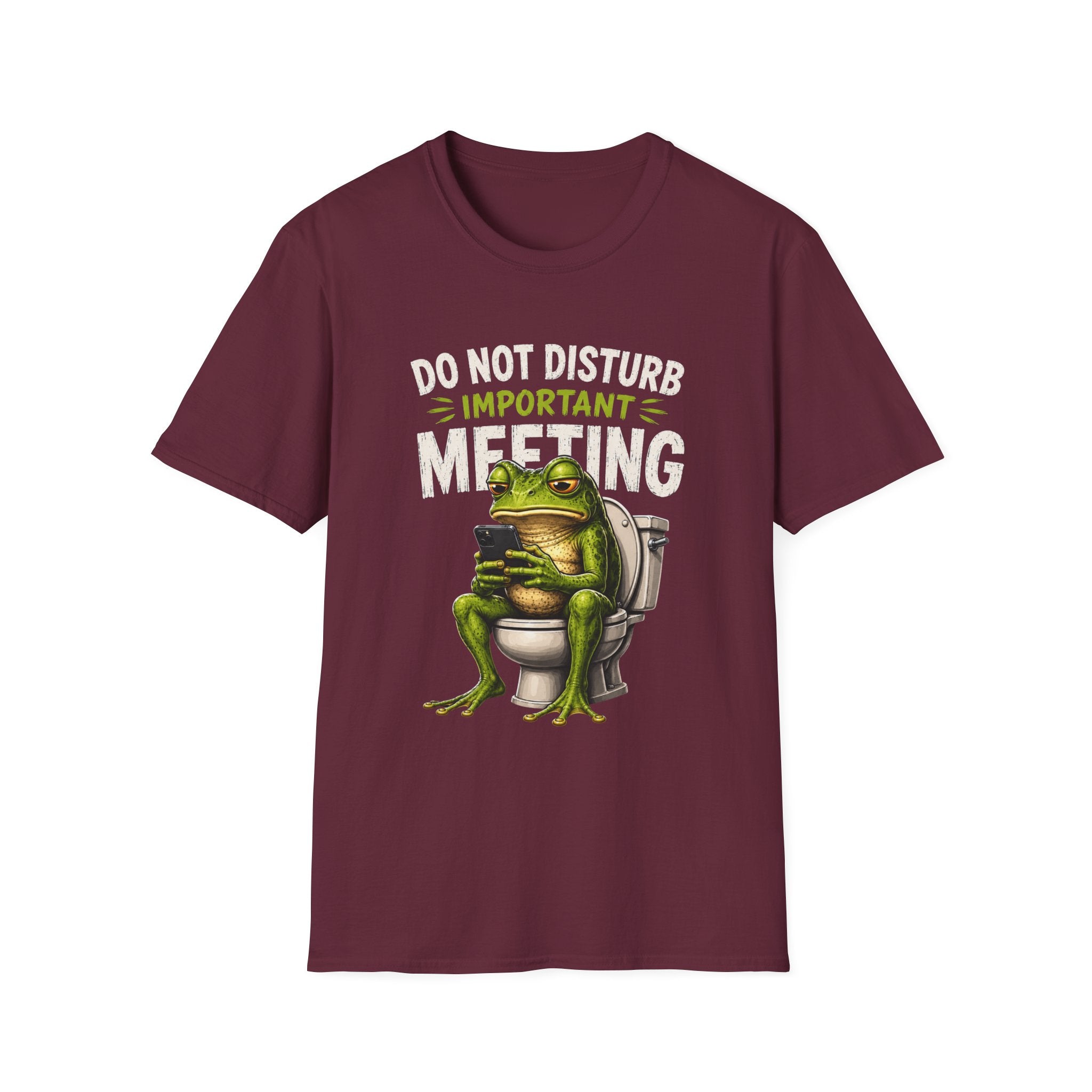 T-Shirt — Do Not Disturb Important Meeting (Funny Frog on Toilet)