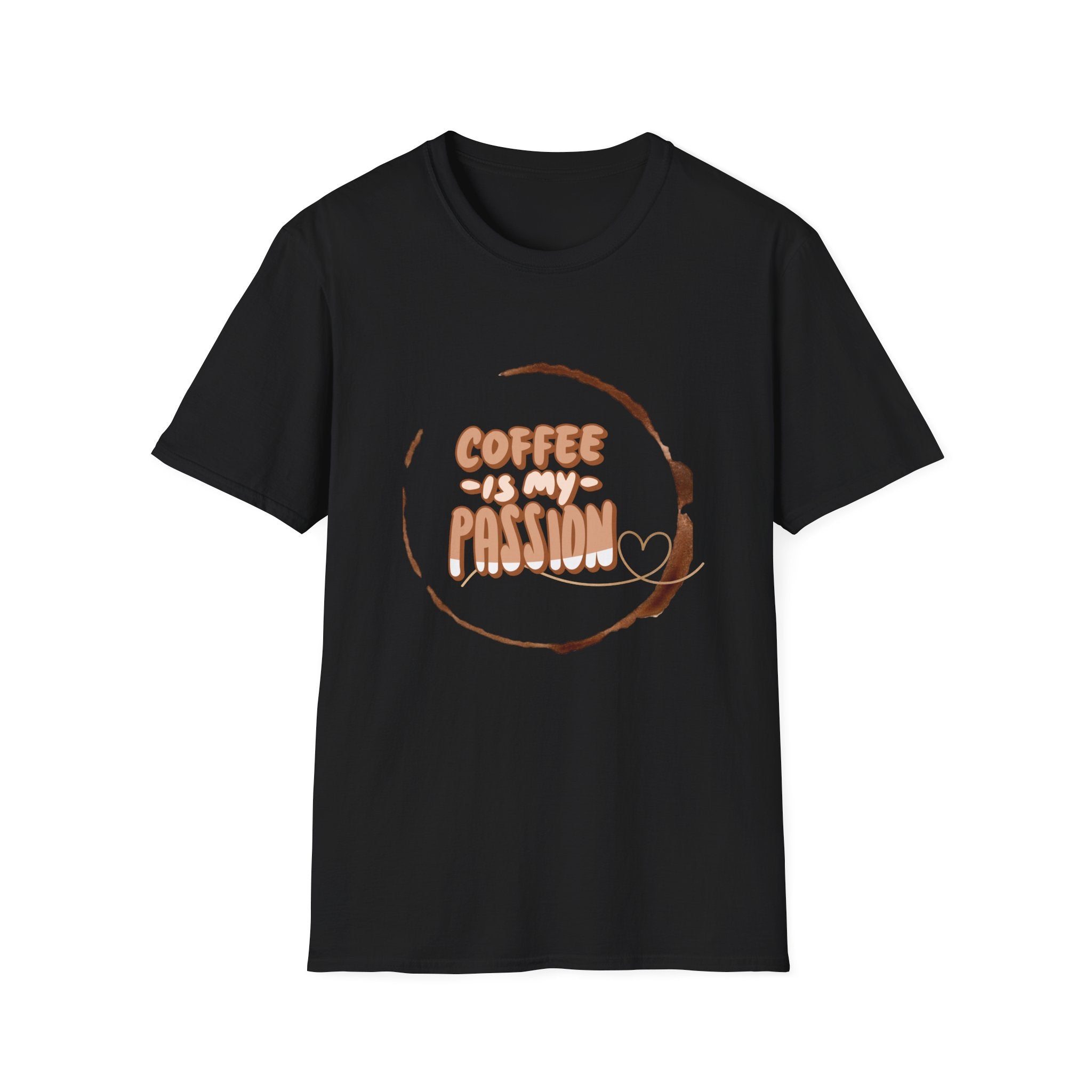 Coffee Is My Passion T-Shirt — Retro Coffee Stain Graphic Tee for Coffee Lovers