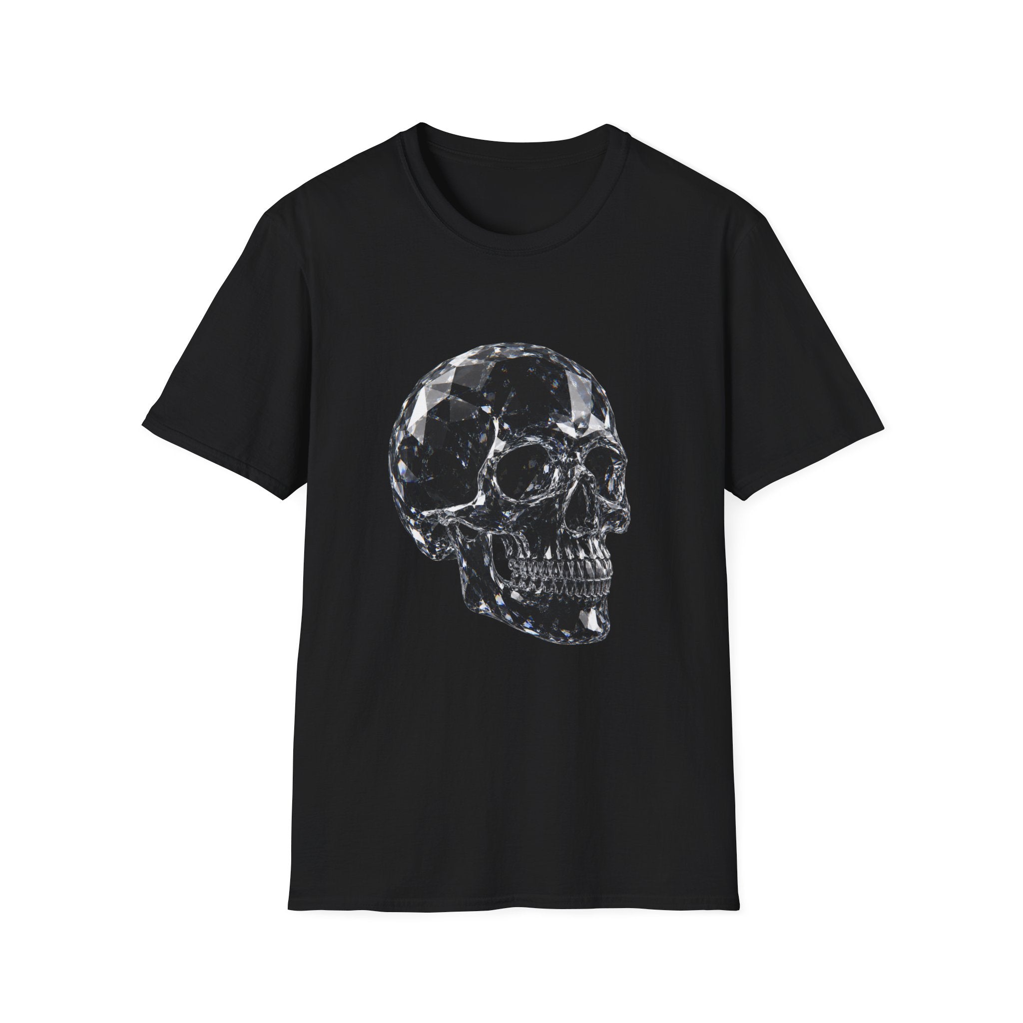 Gemstone Skull T-Shirt — Black Crystal Skull Graphic Tee