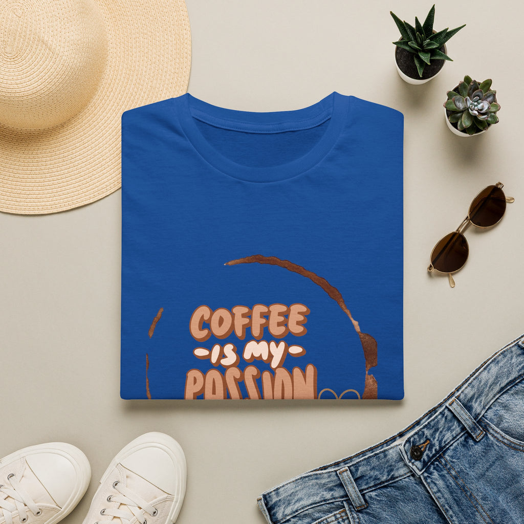 Coffee Is My Passion T-Shirt — Retro Coffee Stain Graphic Tee for Coffee Lovers