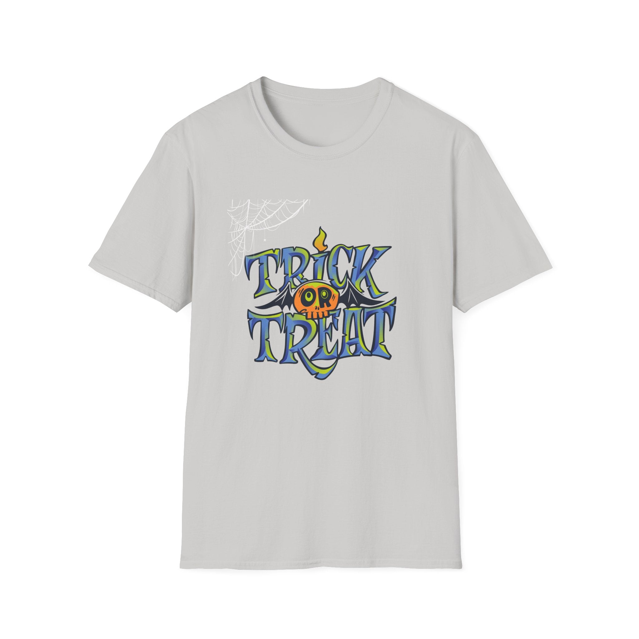 Trick or Treat Halloween Tee — Spooky Candy Pumpkin Graphic T-Shirt - | Funny Spooky Trick or Treat Pumpkin Halloween Tee
