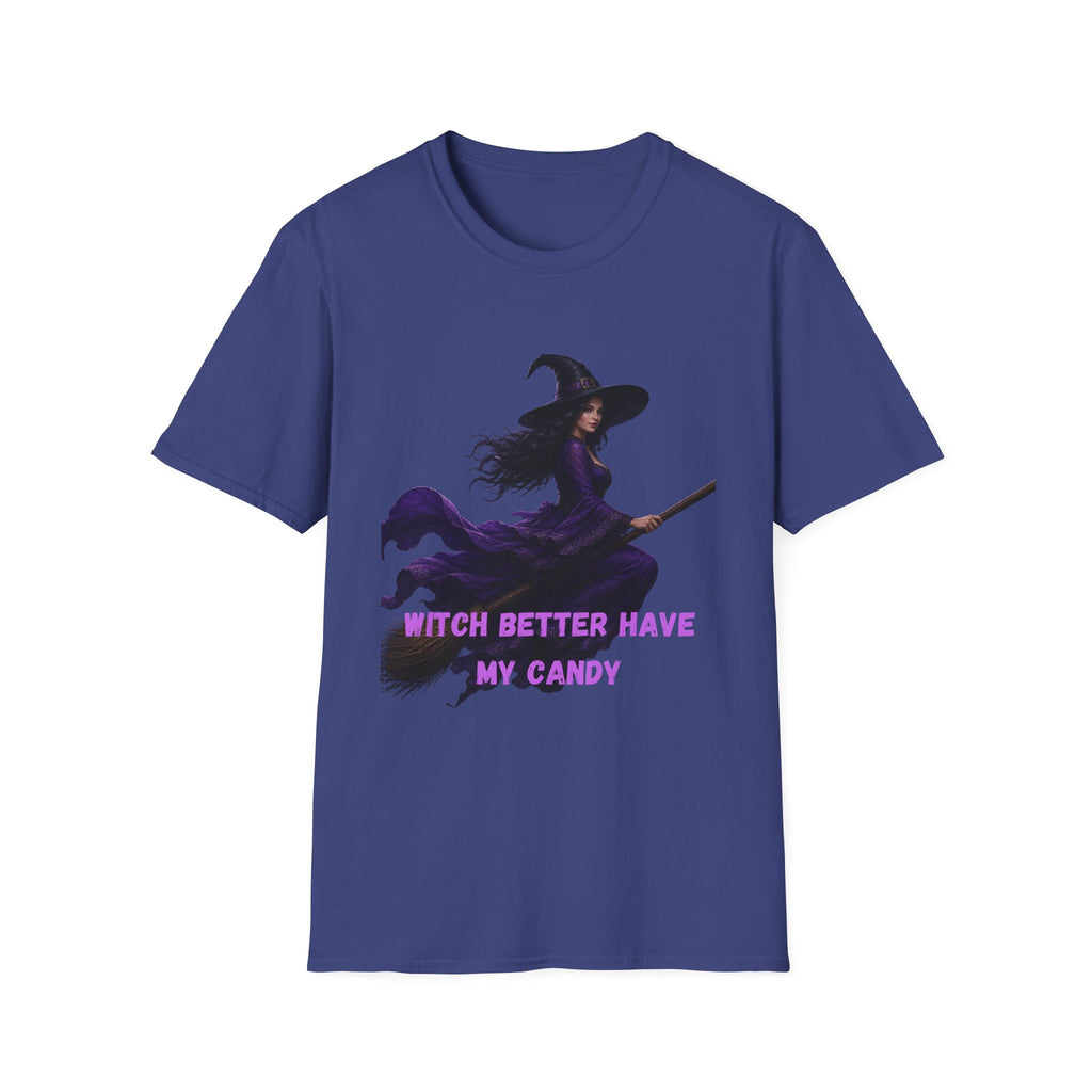Witch Better Have My Candy T-Shirt — Purple Witch Halloween Tee