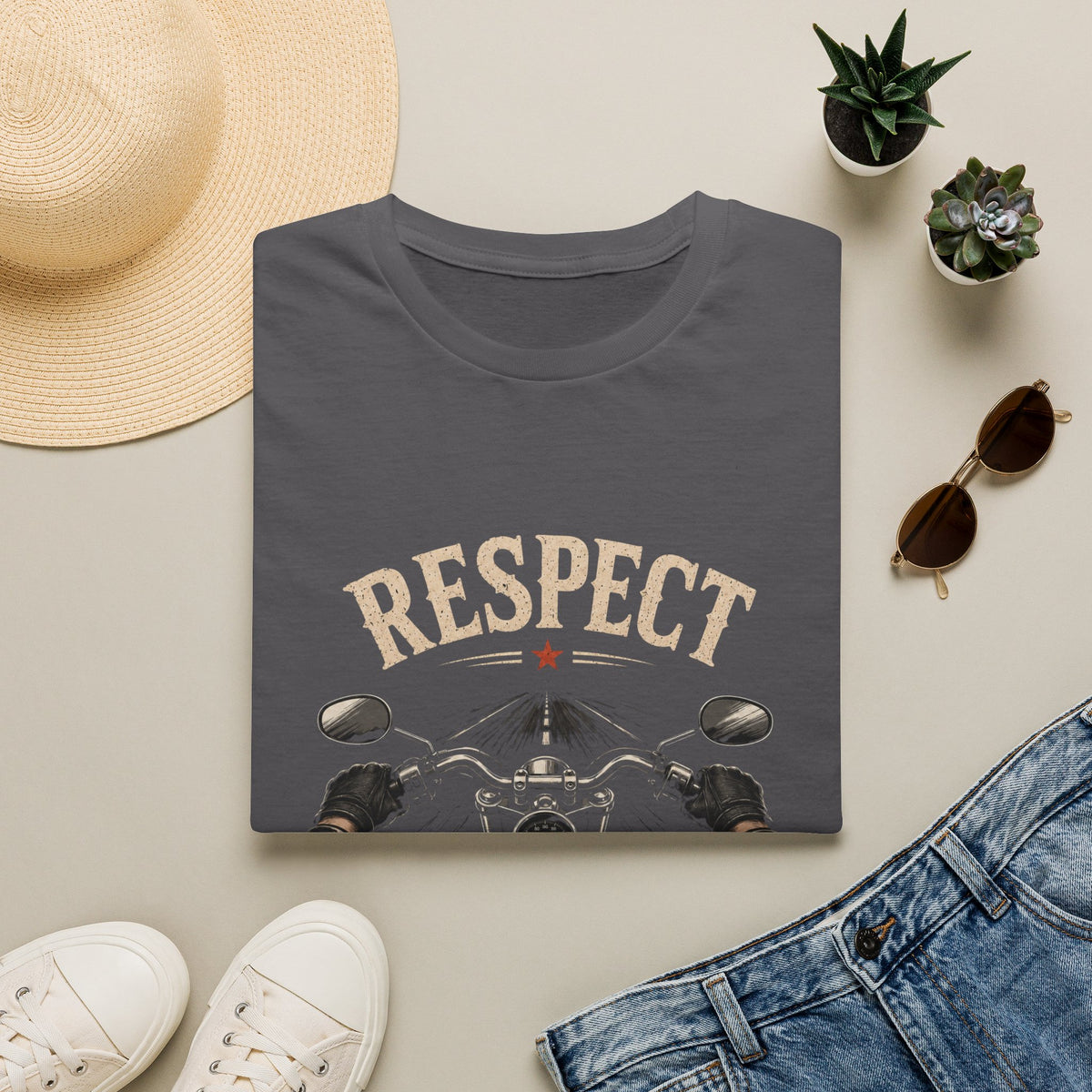 Respect It's A Biker Thing – First Person Motorcycle Rider Vintage Design