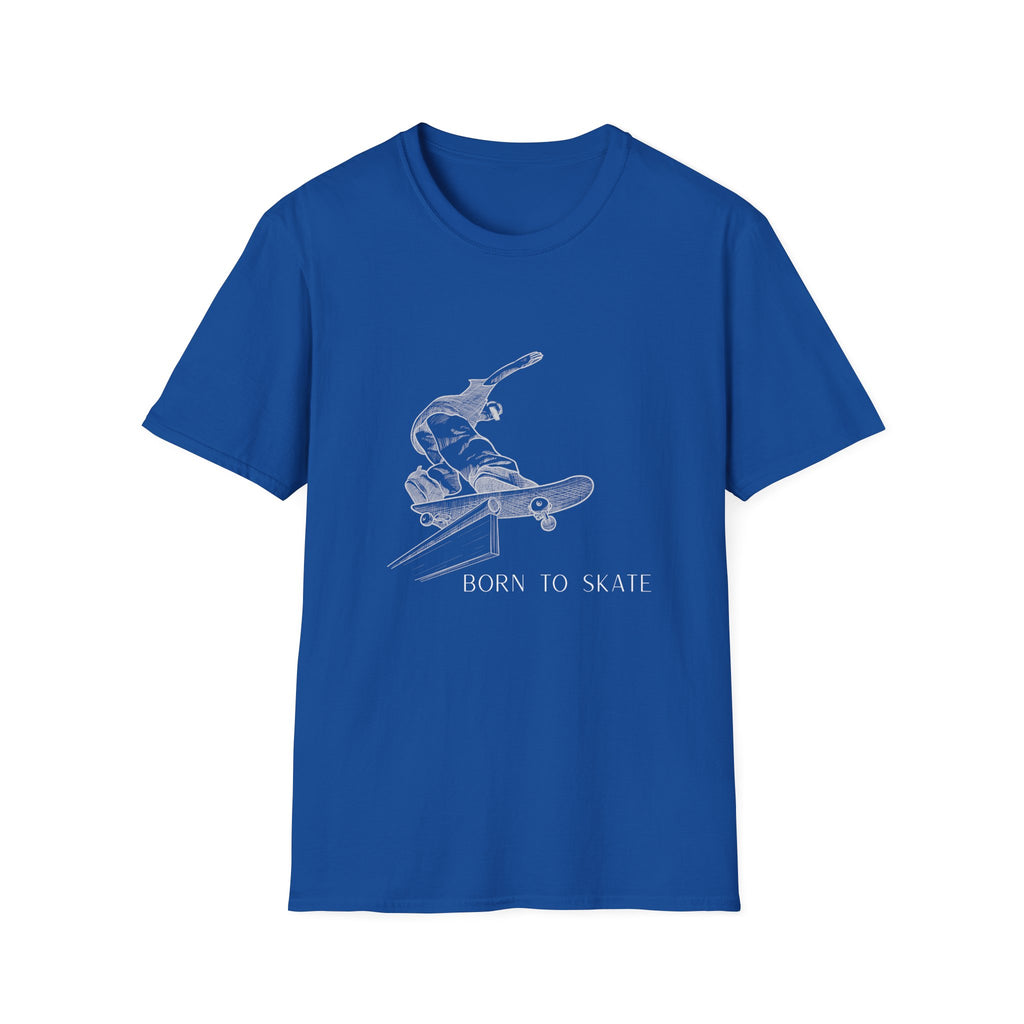 Skateboarder Graphic T-Shirt — "Born to Skate" Retro Skate Tee