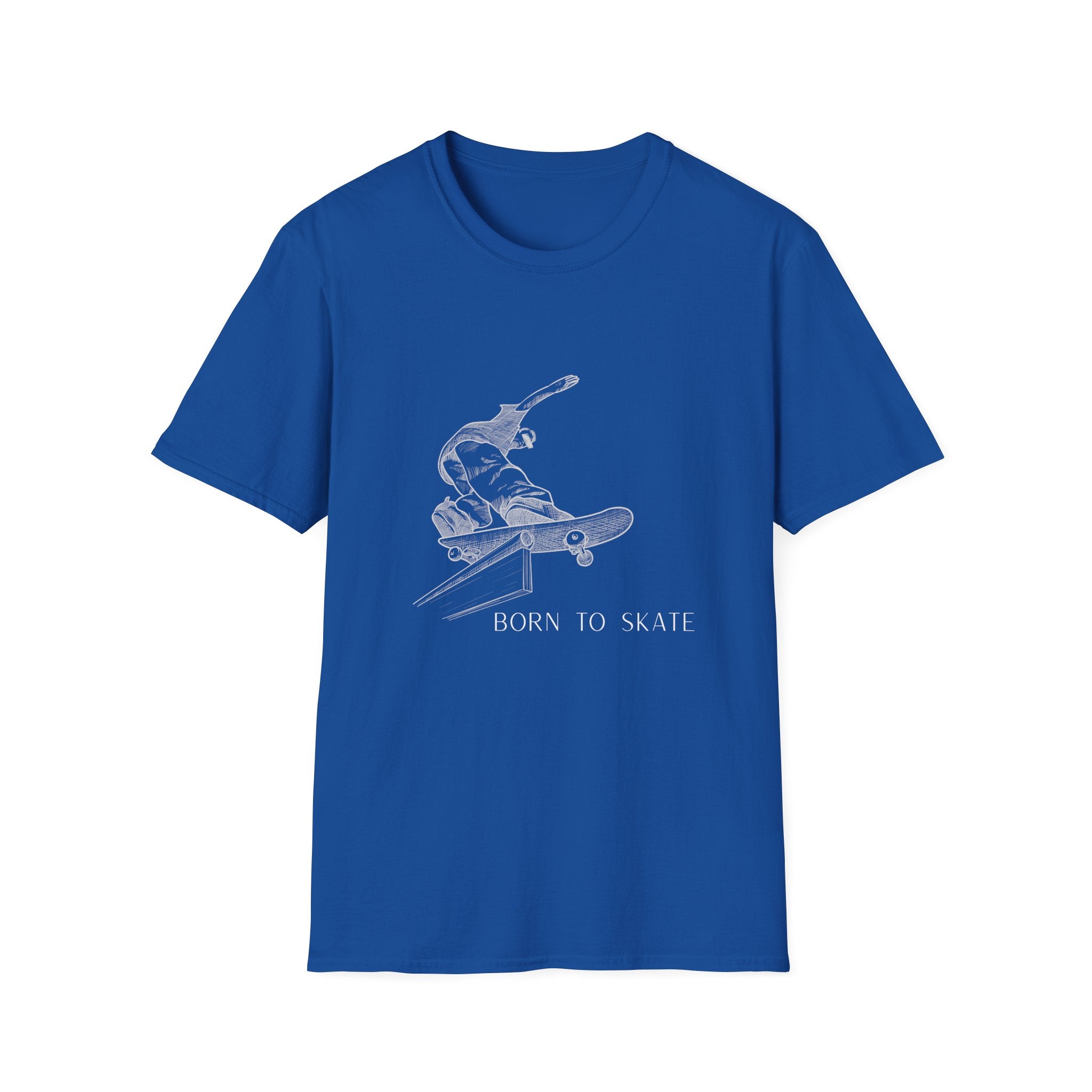 Skateboarder Graphic T-Shirt — "Born to Skate" Retro Skate Tee