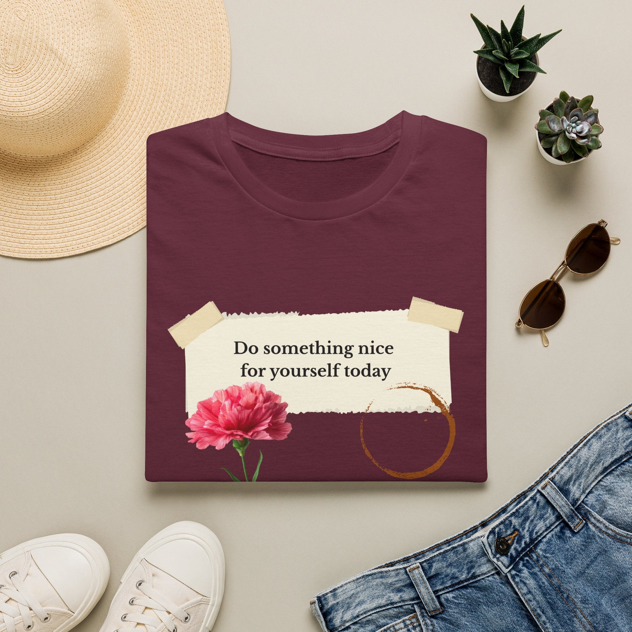 Do Something Nice For Yourself Today T-Shirt — Self Care Floral Graphic Tee