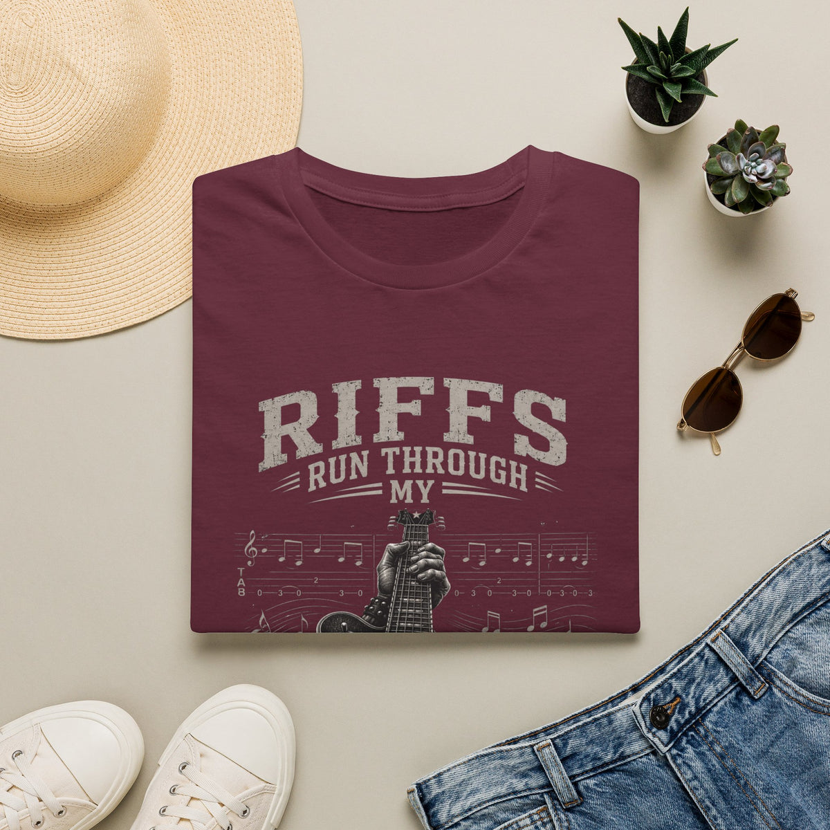 Riffs Run Through My Veins | Electric Guitar Rock Music Design