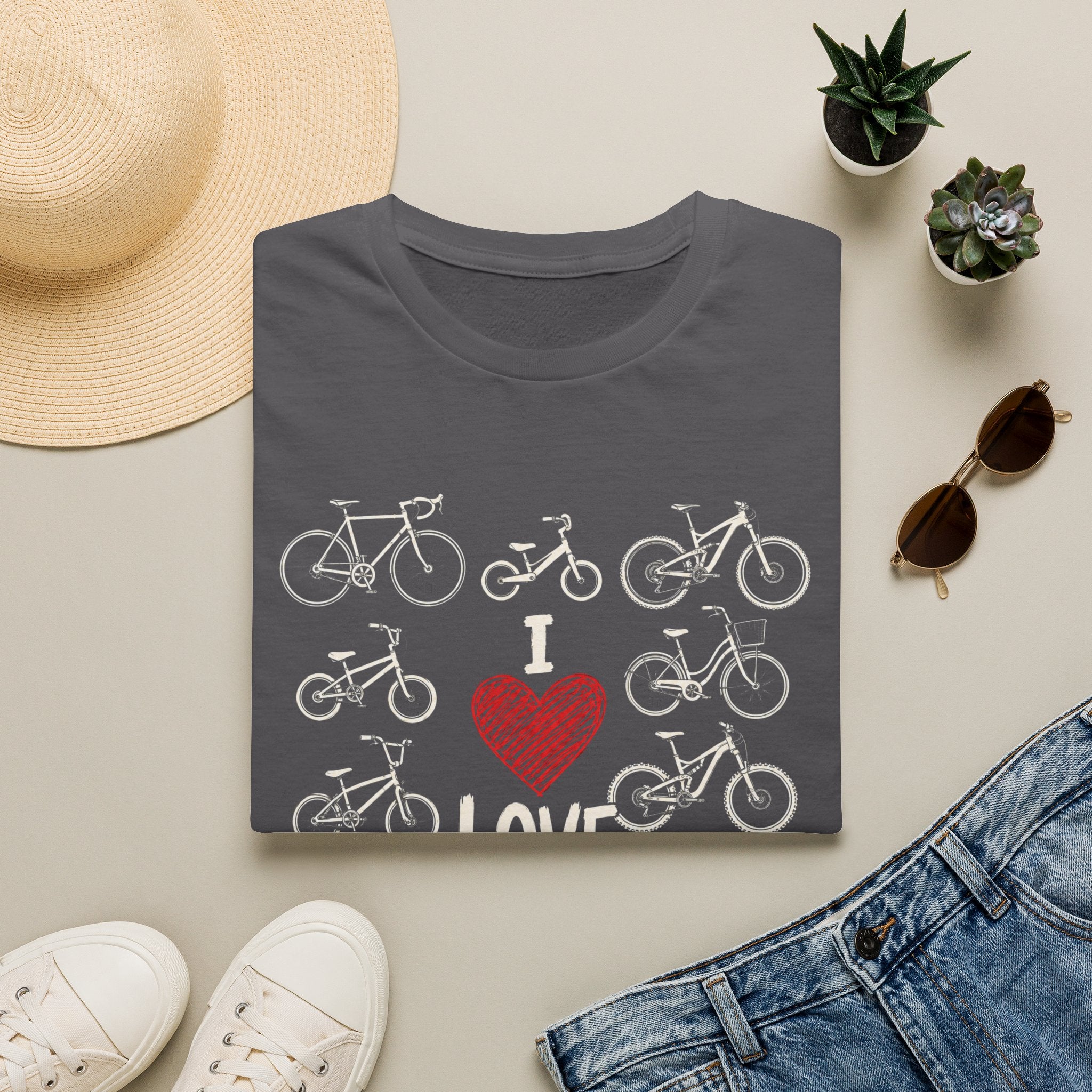 I Love My Bike Bicycle Lover Vintage Cycling Design  — Bicycle Lover Graphic Tee
