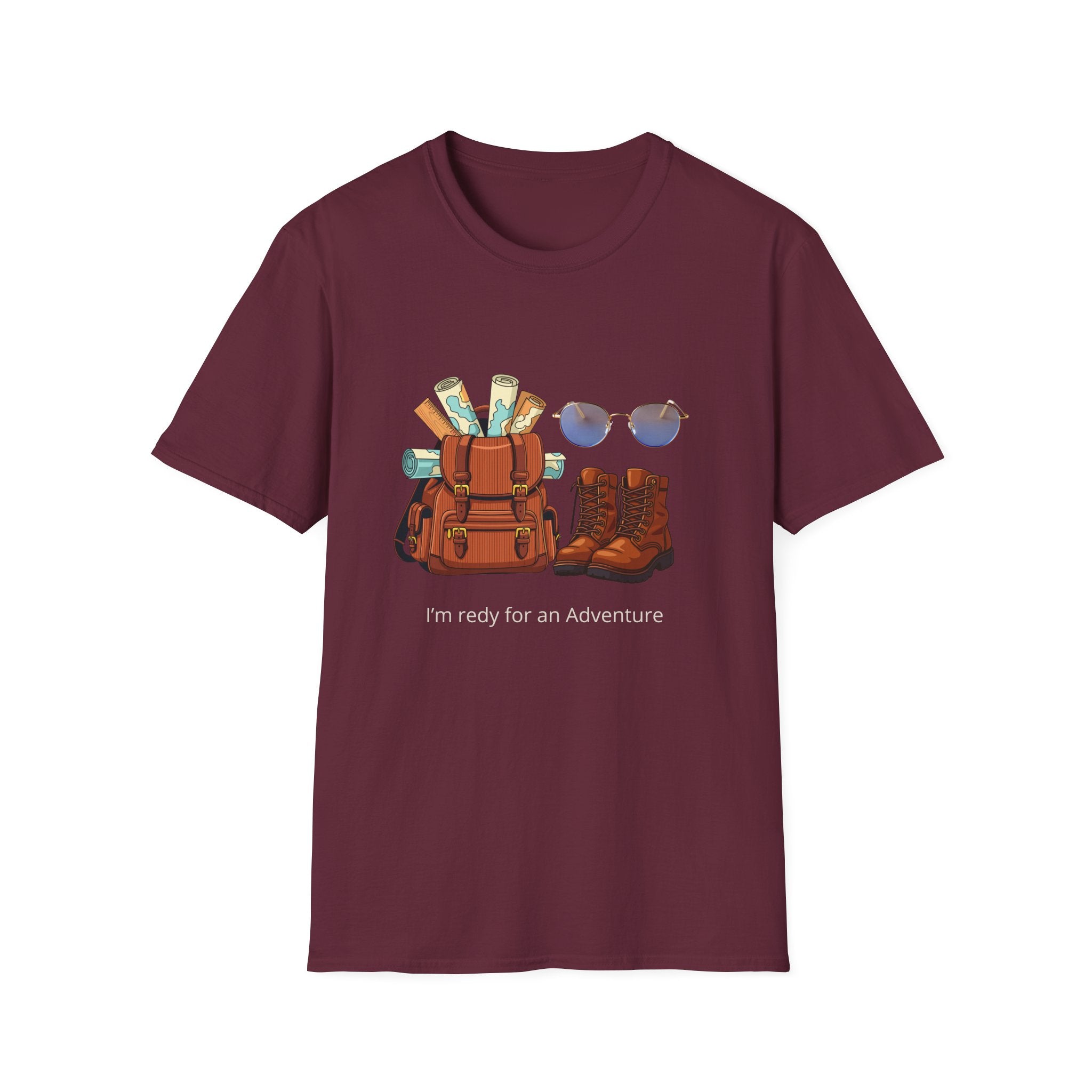 Adventure Gear T‑Shirt — "I'm Ready for an Adventure" Travel Backpack Design