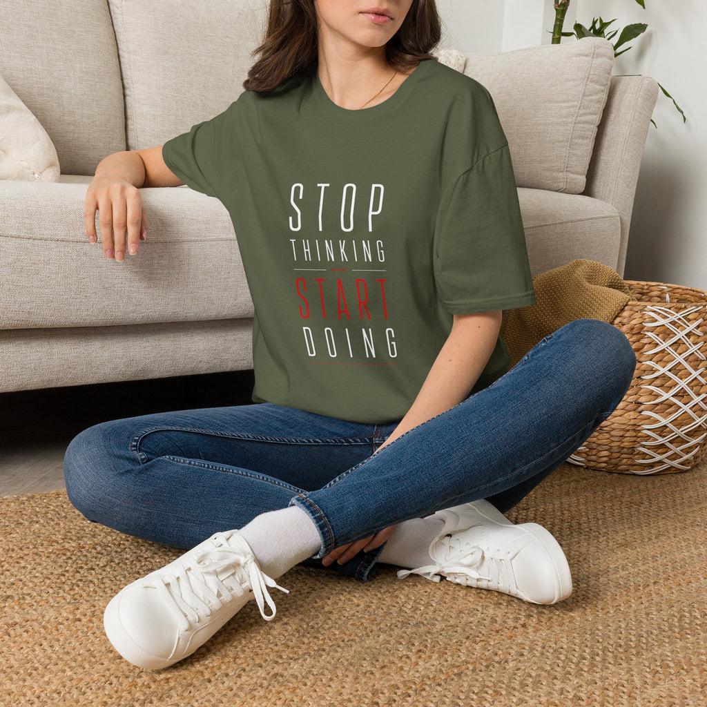 Stop Thinking Start Doing – Minimalist Motivational T-Shirt