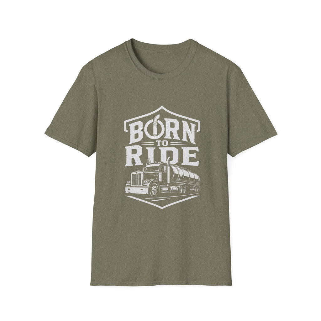 Born to Ride Trucker Graphic Tee — Born to Ride Semi Truck Shirt