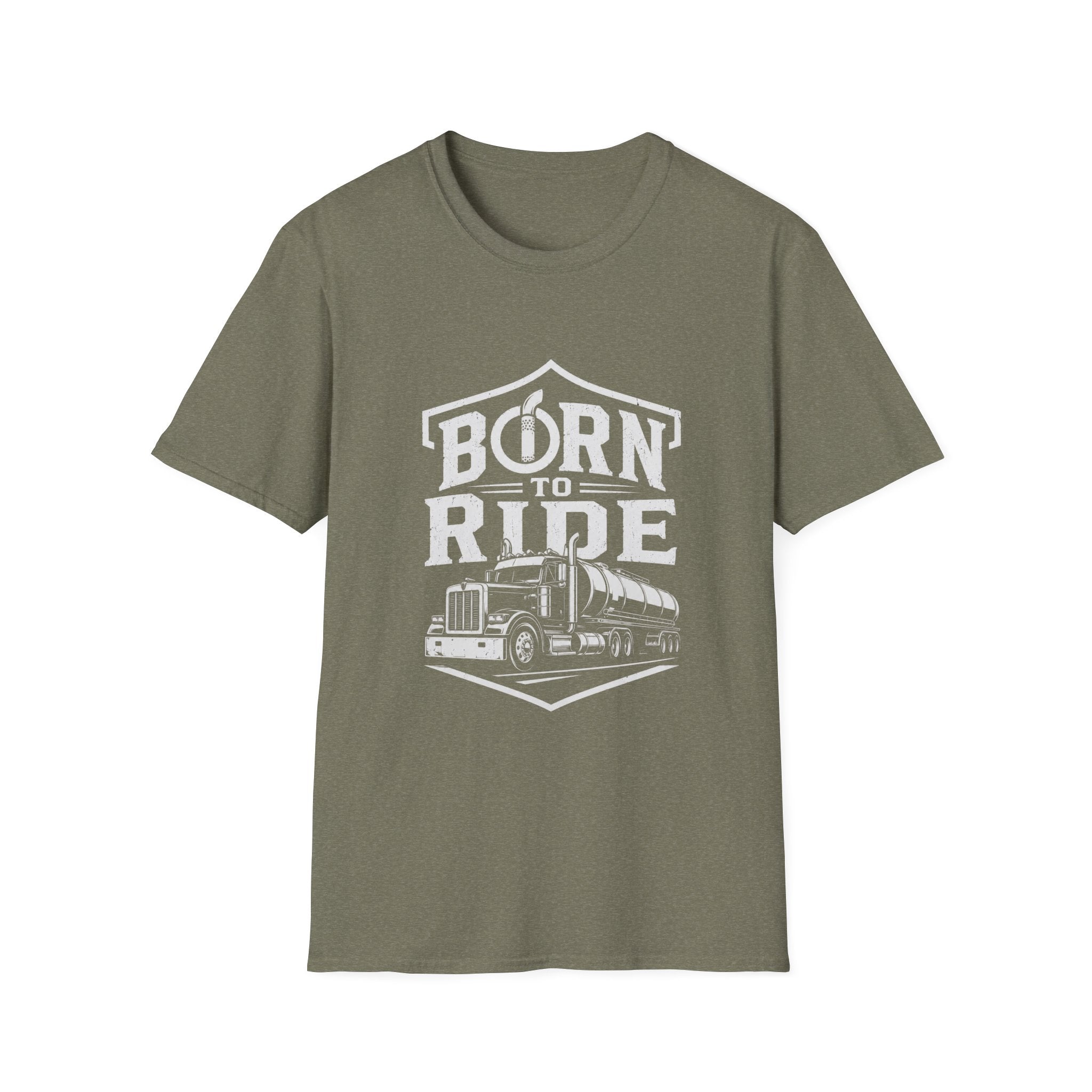 Born to Ride Trucker Graphic Tee — Born to Ride Semi Truck Shirt