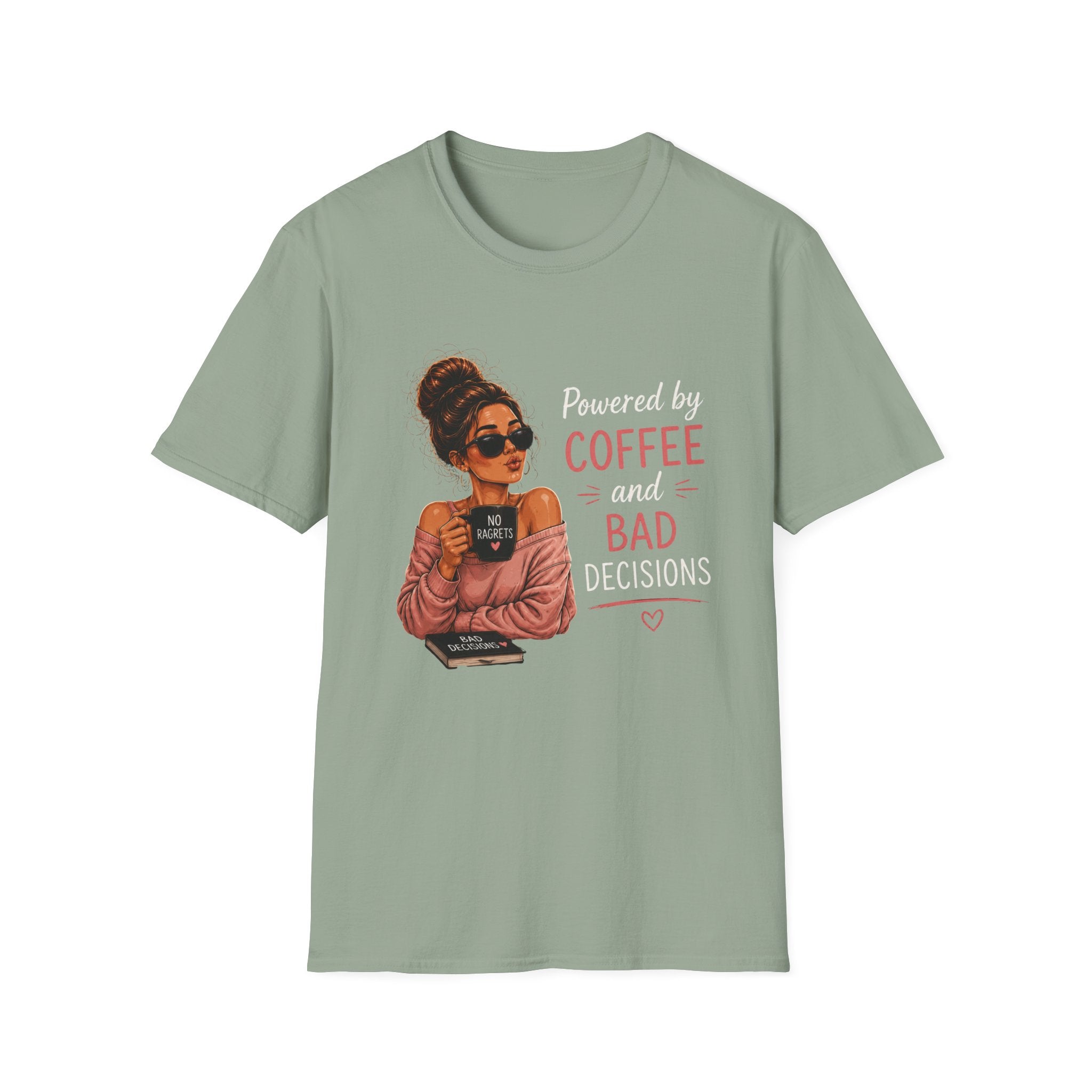 Powered by Coffee and Bad Decisions – Funny Coffee Lover Women's Design