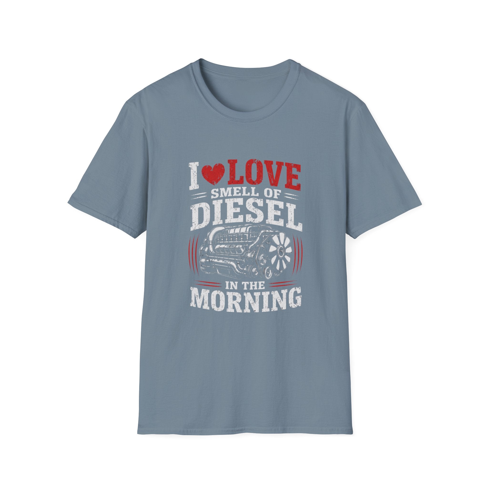 I Love The Smell Of Diesel T-Shirt — Vintage Truck Engine Tee - Diesel Truck Enthusiast Design