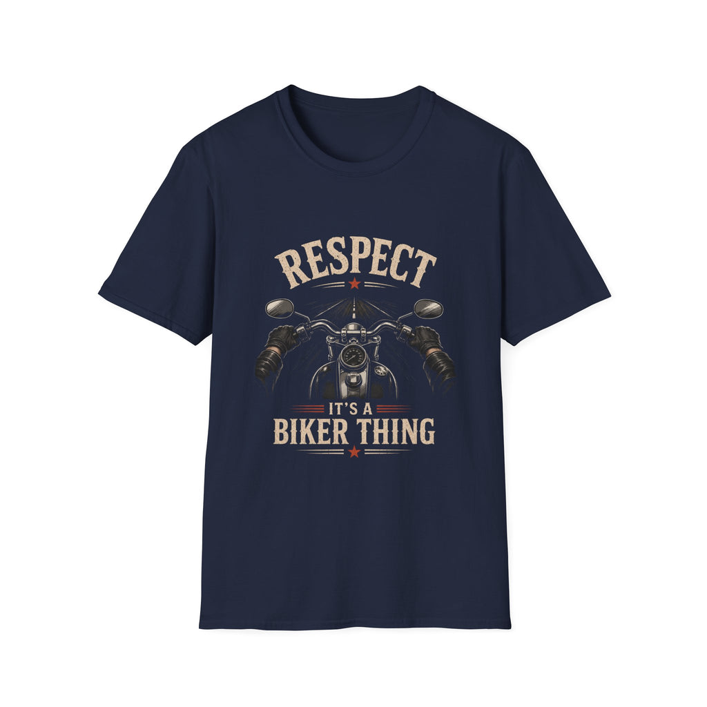 Respect It's A Biker Thing – First Person Motorcycle Rider Vintage Design