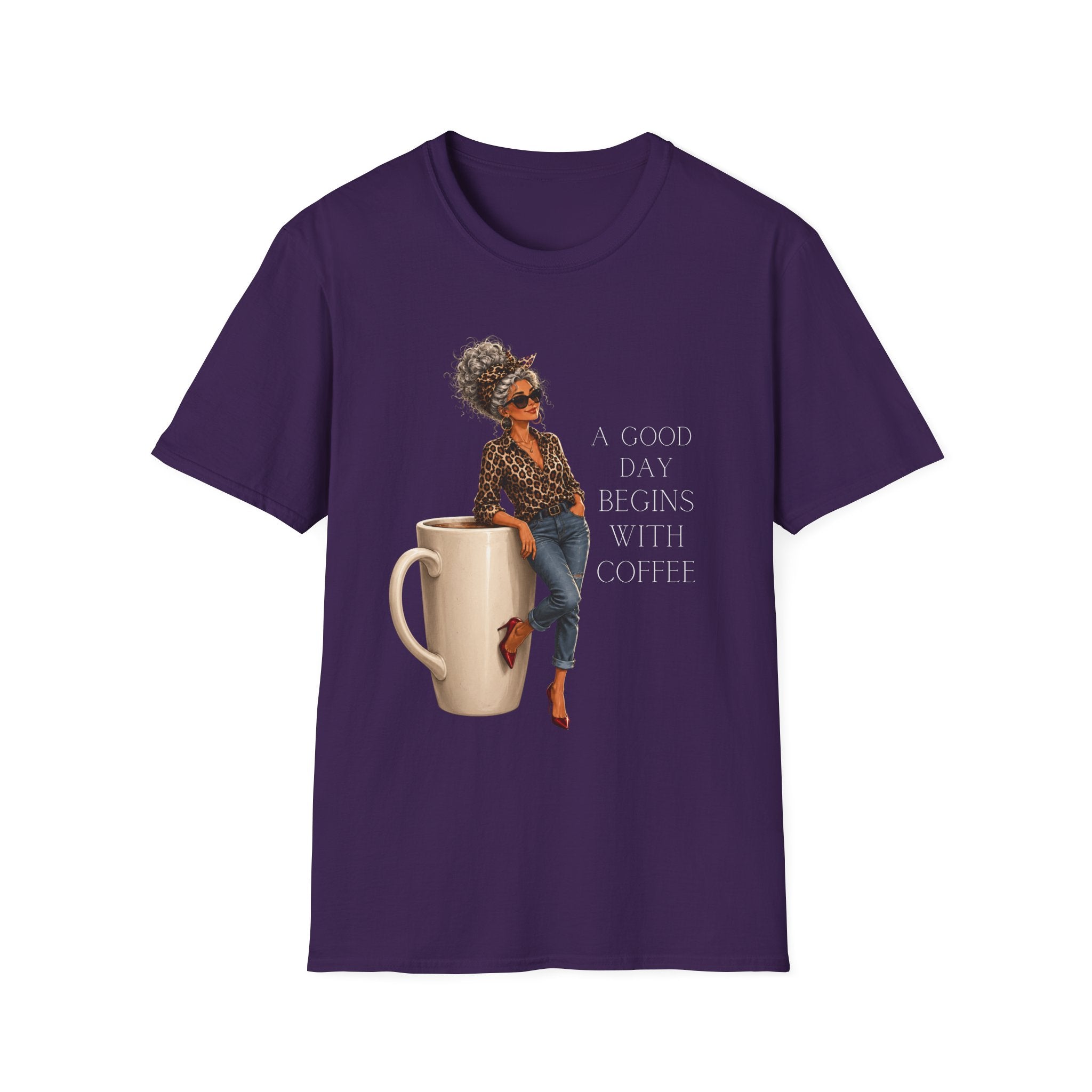 Coffee Morning T-Shirt — "A Good Day Begins With Coffee" Graphic Tee