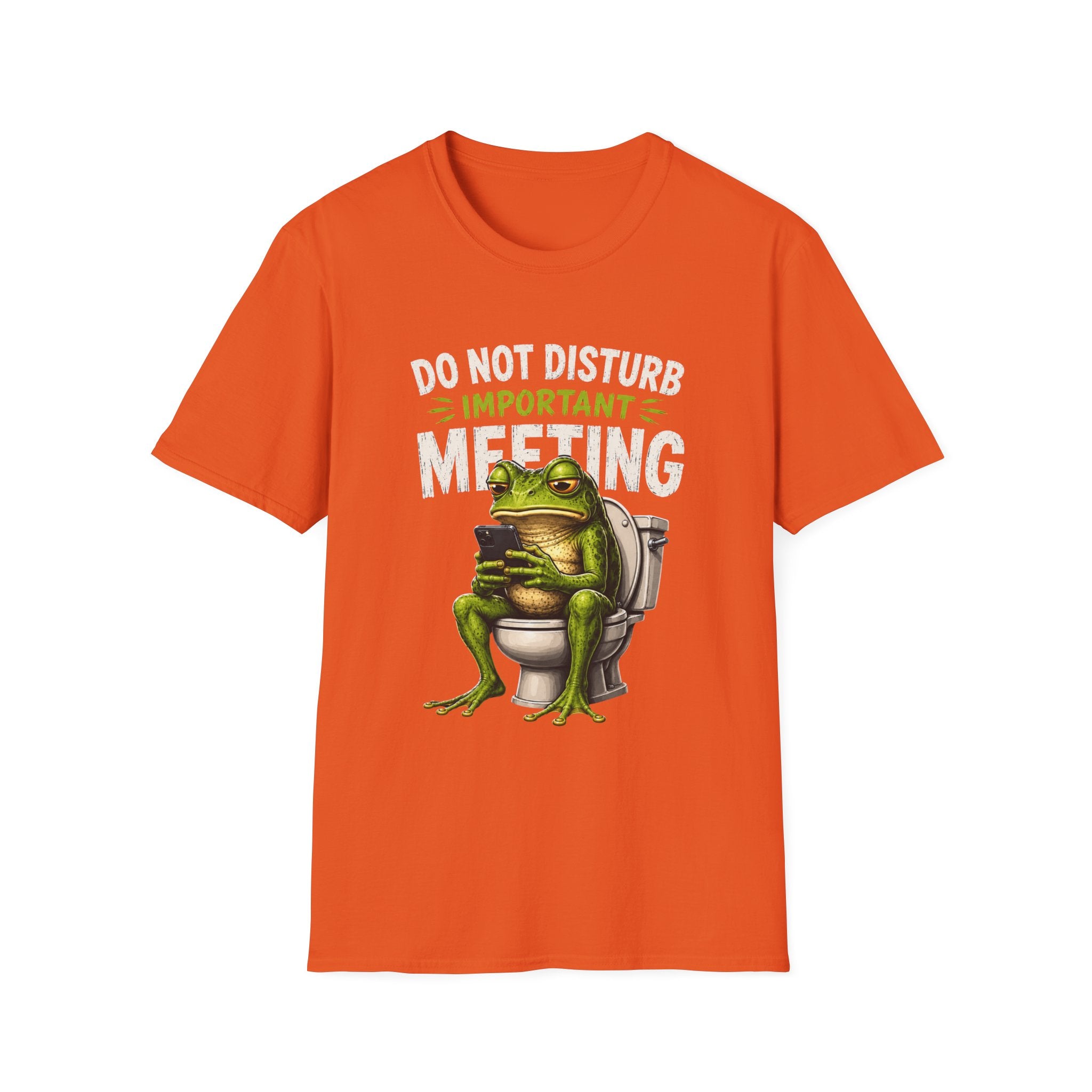 T-Shirt — Do Not Disturb Important Meeting (Funny Frog on Toilet)