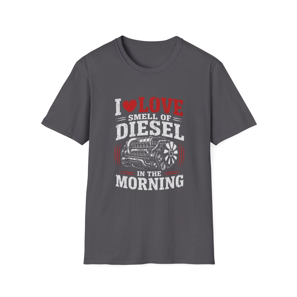 I Love The Smell Of Diesel T-Shirt — Vintage Truck Engine Tee - Diesel Truck Enthusiast Design