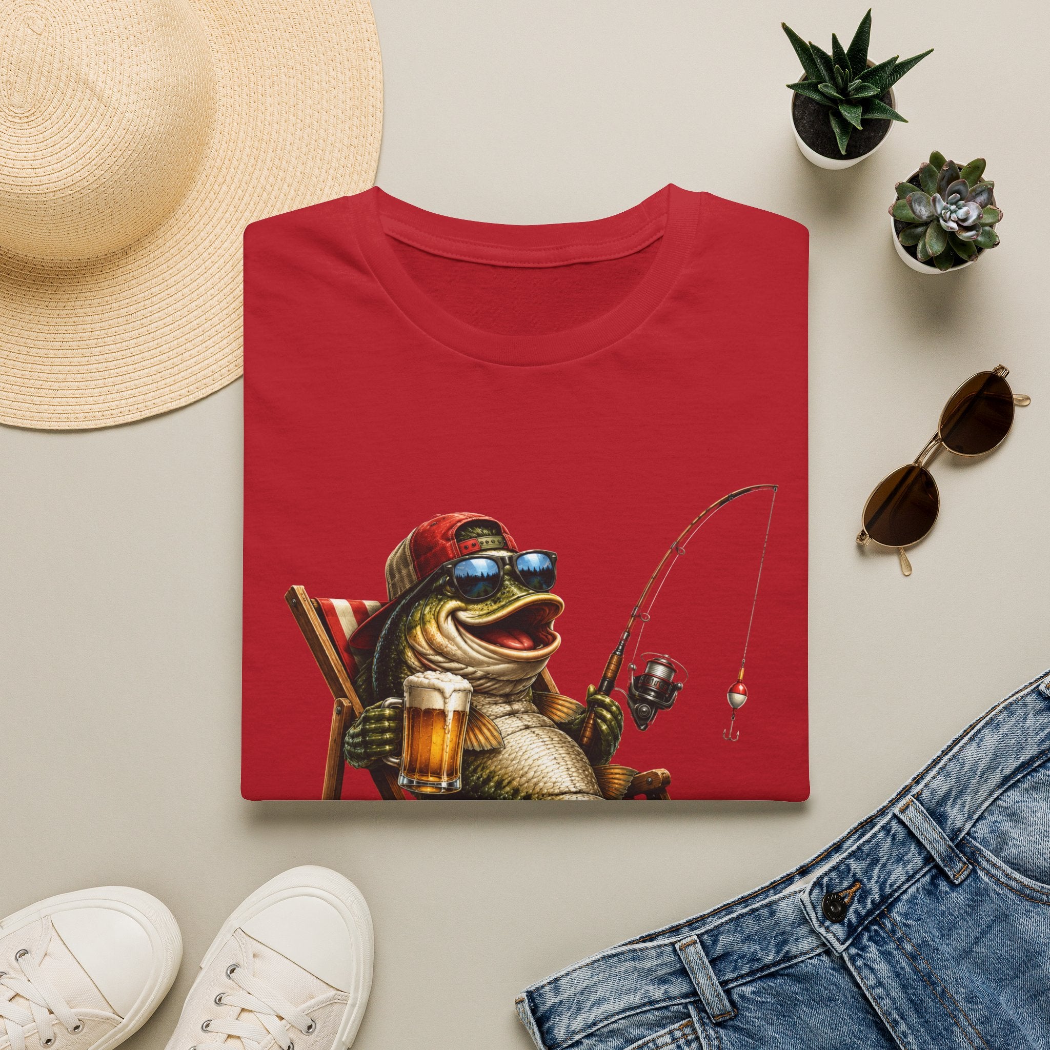 Fishing Frog T‑Shirt — "Plans for the Weekend?" Relaxed Weekend Fishing Tee