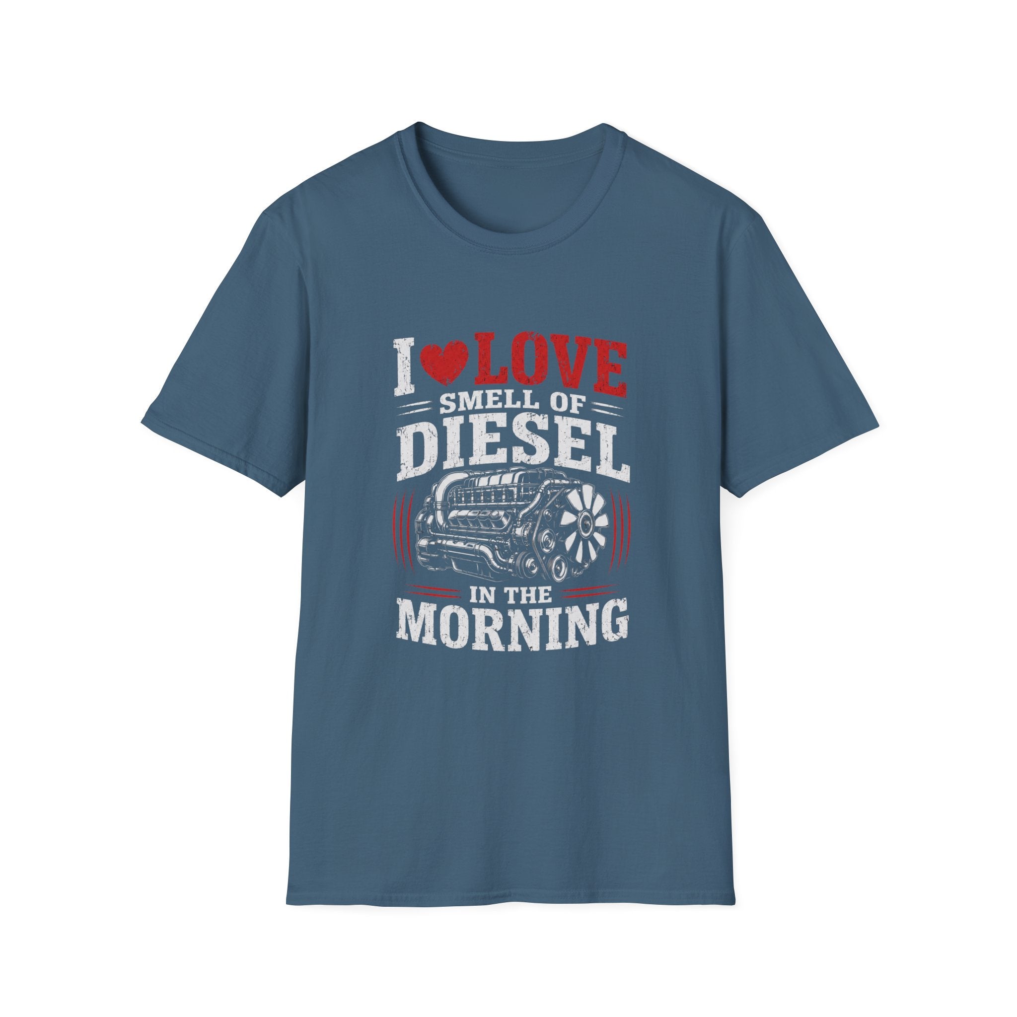 I Love The Smell Of Diesel T-Shirt — Vintage Truck Engine Tee - Diesel Truck Enthusiast Design