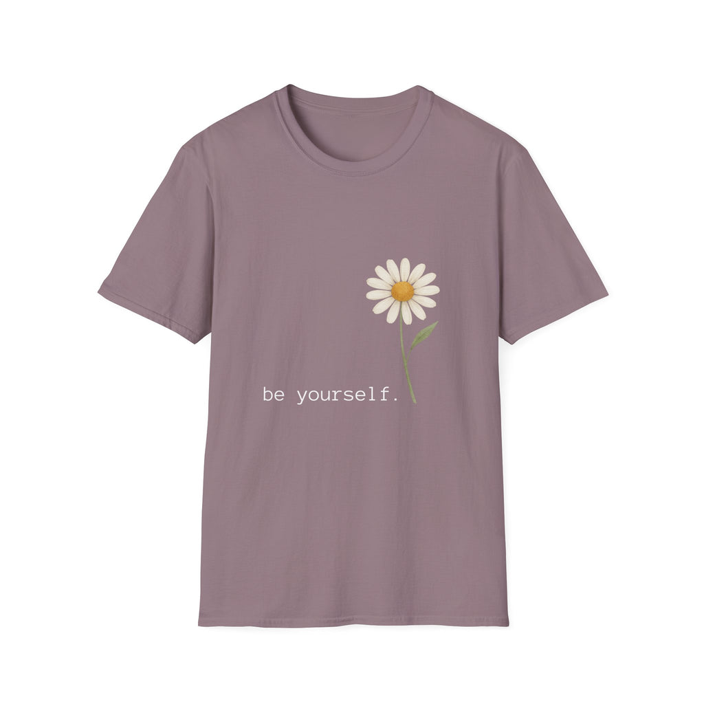 Daisy 'Be Yourself' T-Shirt — Minimal Floral Graphic Tee