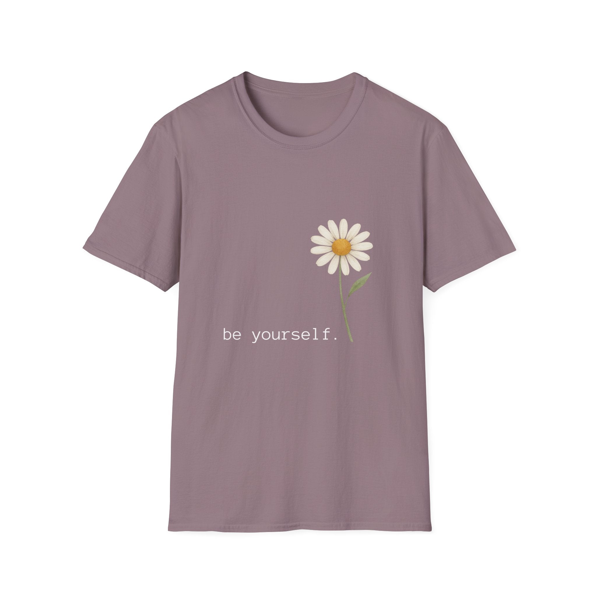 Daisy 'Be Yourself' T-Shirt — Minimal Floral Graphic Tee
