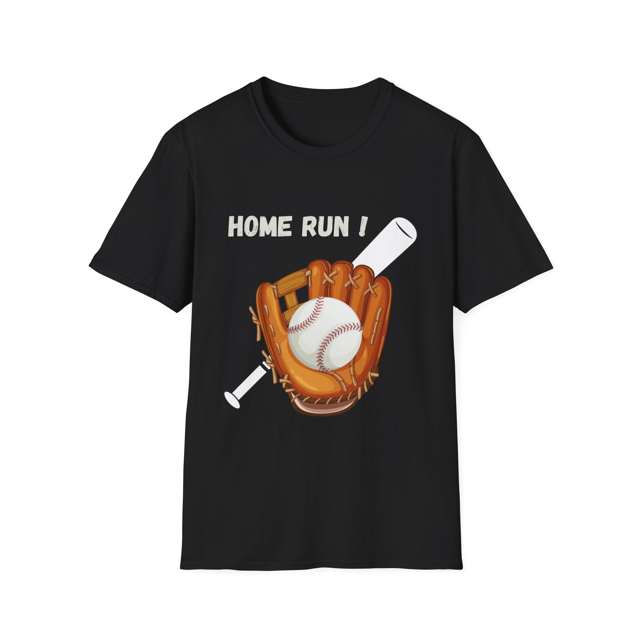 Baseball Home Run T-Shirt — Glove, Ball & Bat Graphic Tee - Bat Ball and Glove Sports Graphic