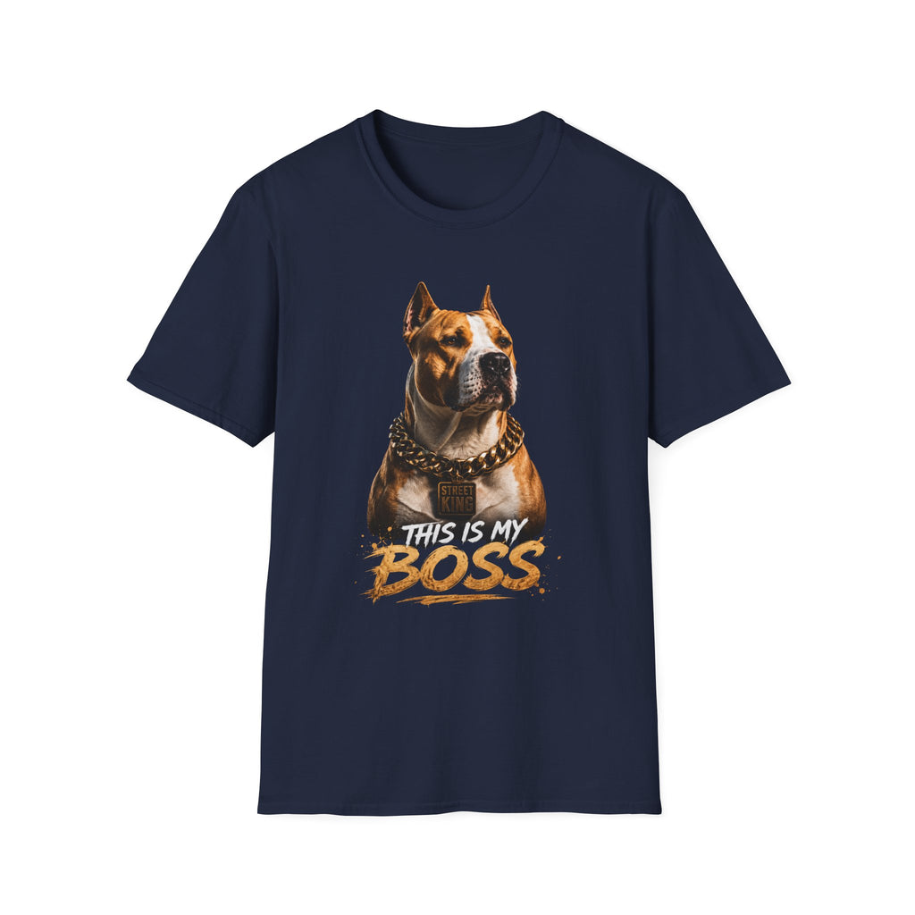 Pitbull 'This Is My Boss' T-Shirt – Strong Dog Attitude - my lover dog  - Street Style Graphic Design
